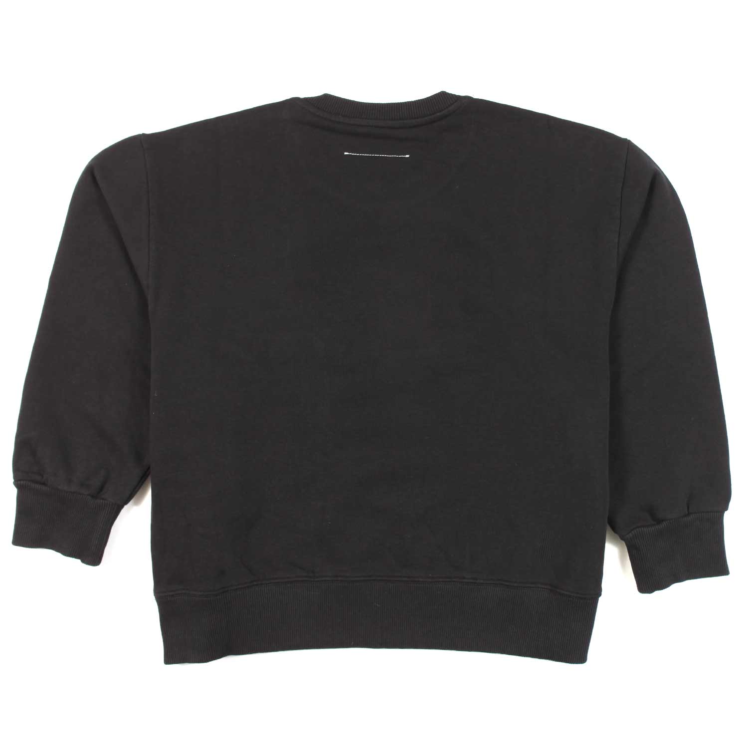 FELPA NERA CON LOGO BIANCO BAMBINA E RAGAZZA - annameglio.com abbigliamento moda