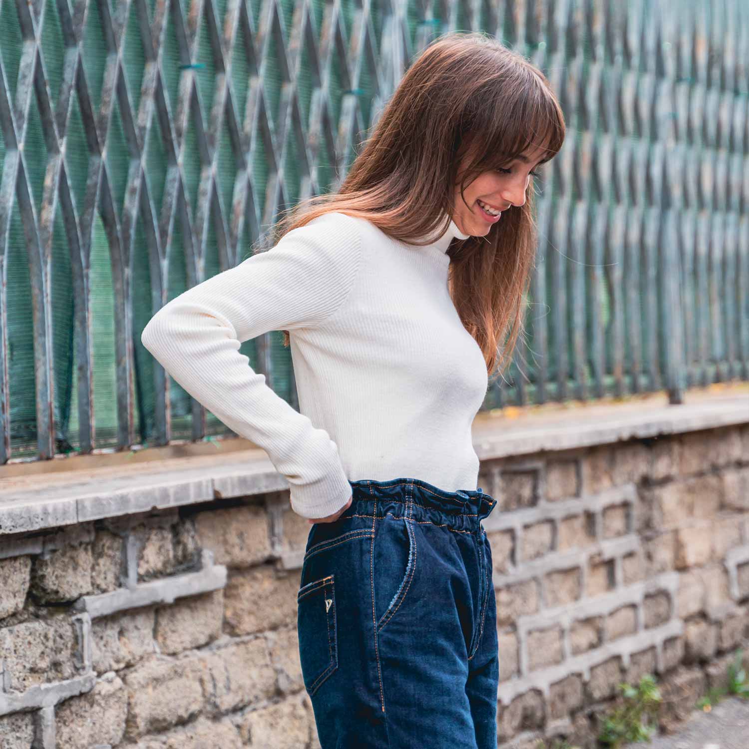 PULL DOLCEVITA BIANCO PANNA BAMBINA E RAGAZZA - annameglio.com abbigliamento moda