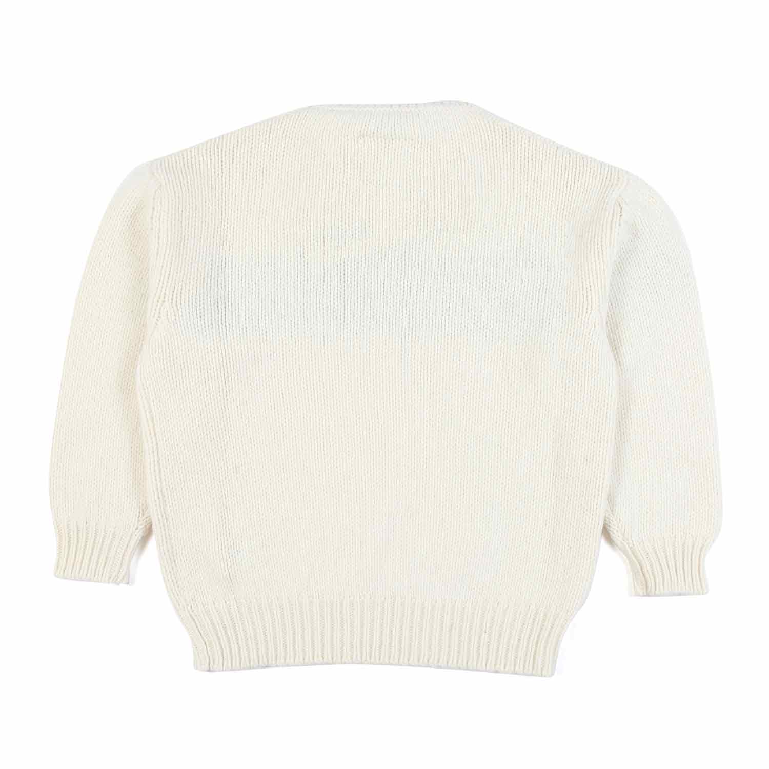 MAGLIONE DOLCEVITA BIANCO PANNA CON LOGO NERO - annameglio.com abbigliamento moda