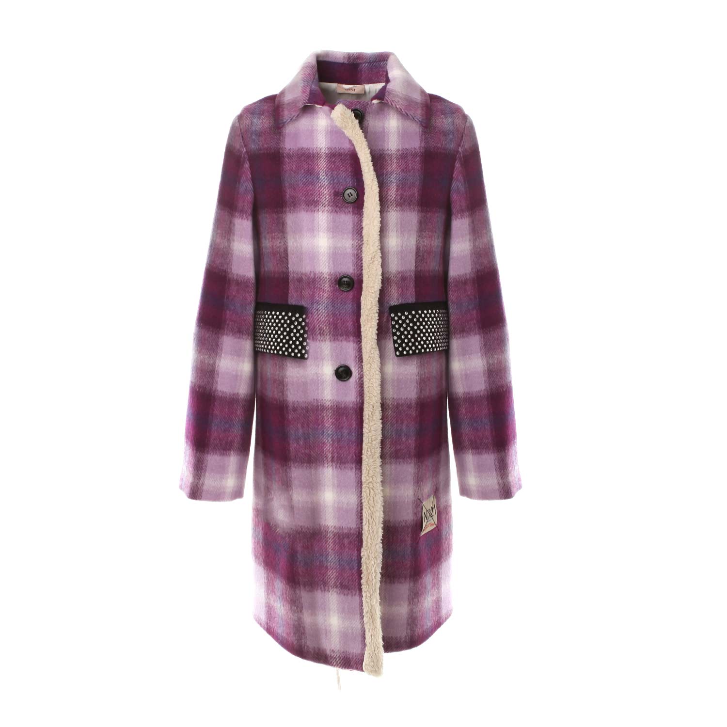 CAPPOTTO TARTAN VIOLA BAMBINA E TEENAGER - annameglio.com abbigliamento moda