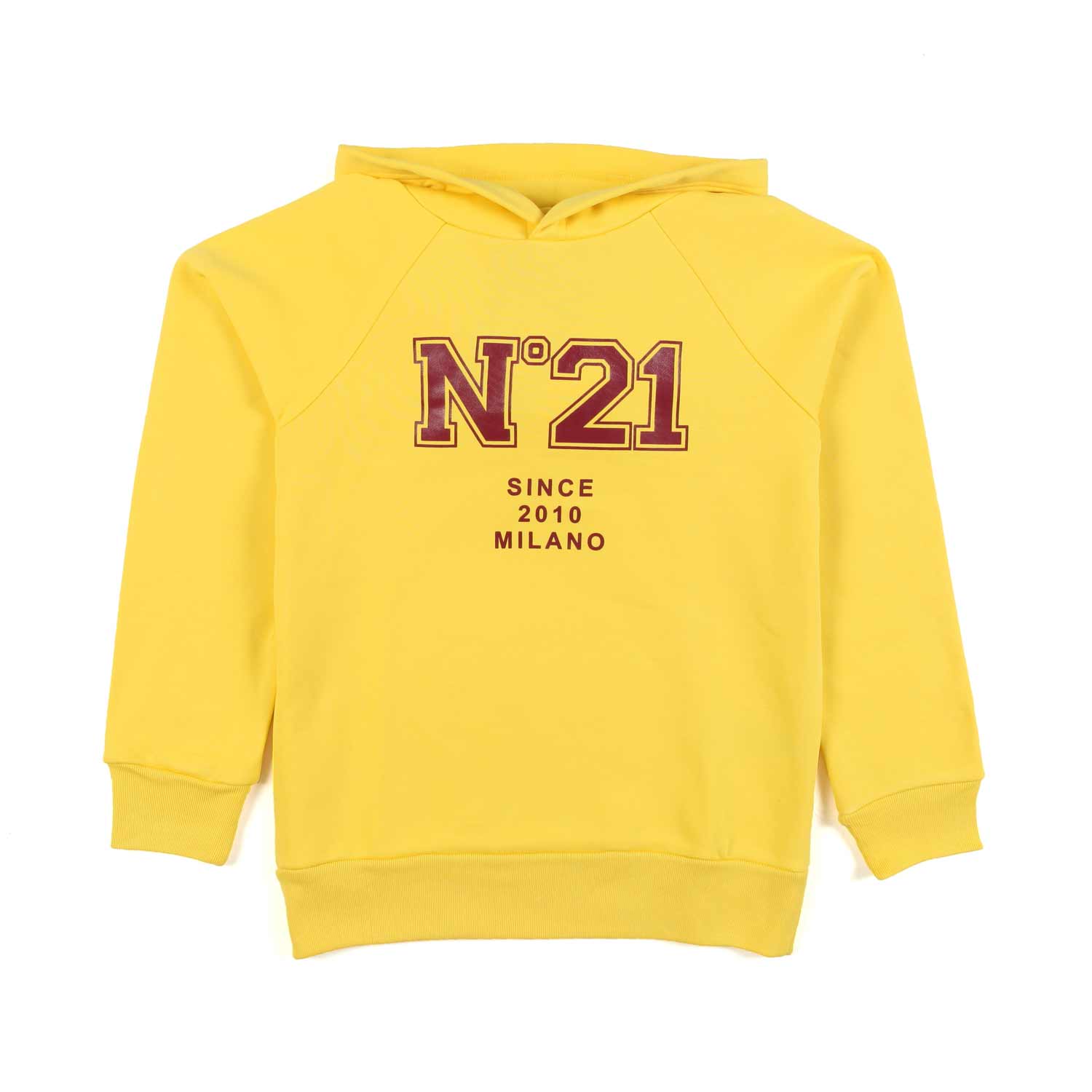 FELPA HOODIE UNISEX GIALLA CON LOGO PORPORA - annameglio.com abbigliamento moda