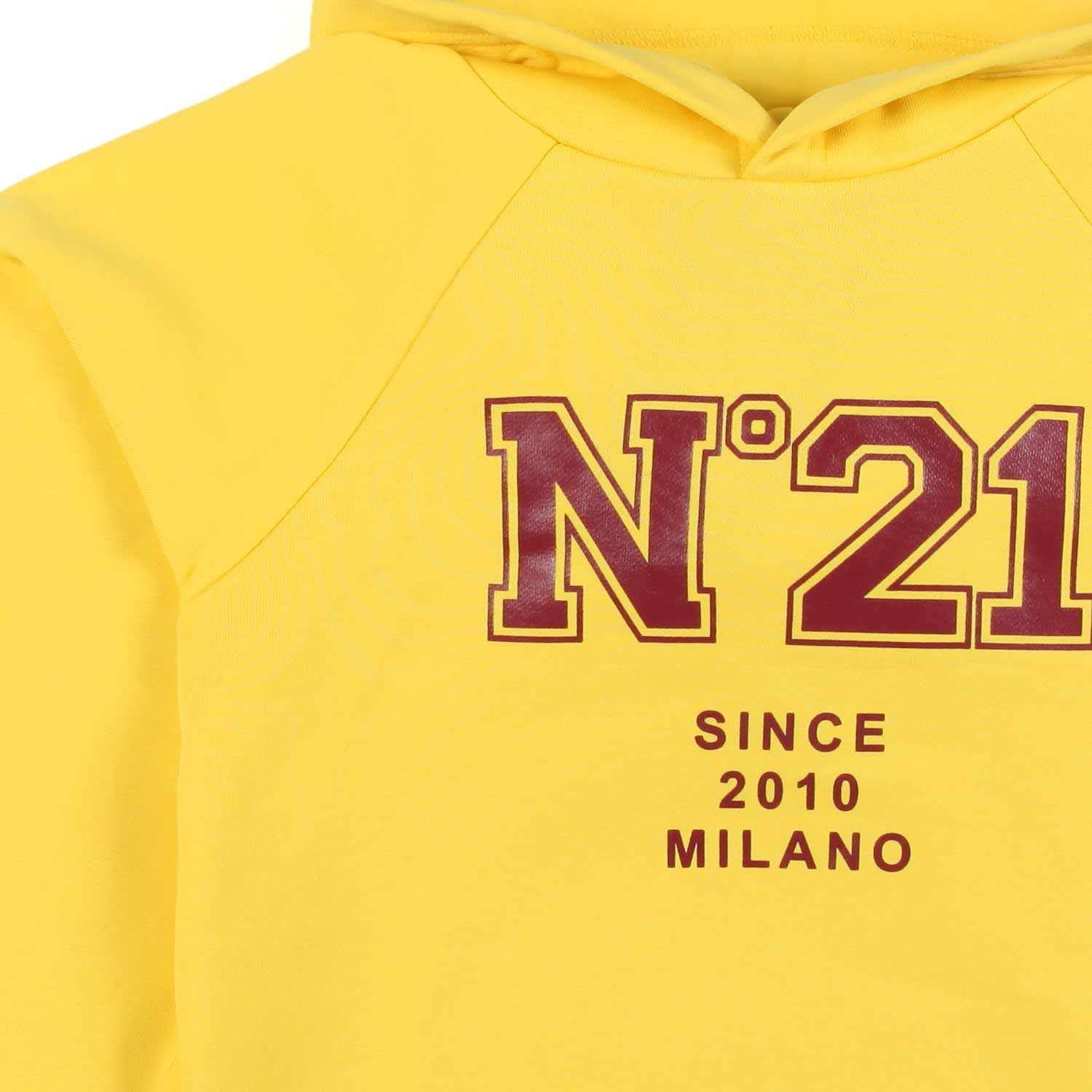 FELPA HOODIE UNISEX GIALLA CON LOGO PORPORA - annameglio.com abbigliamento moda