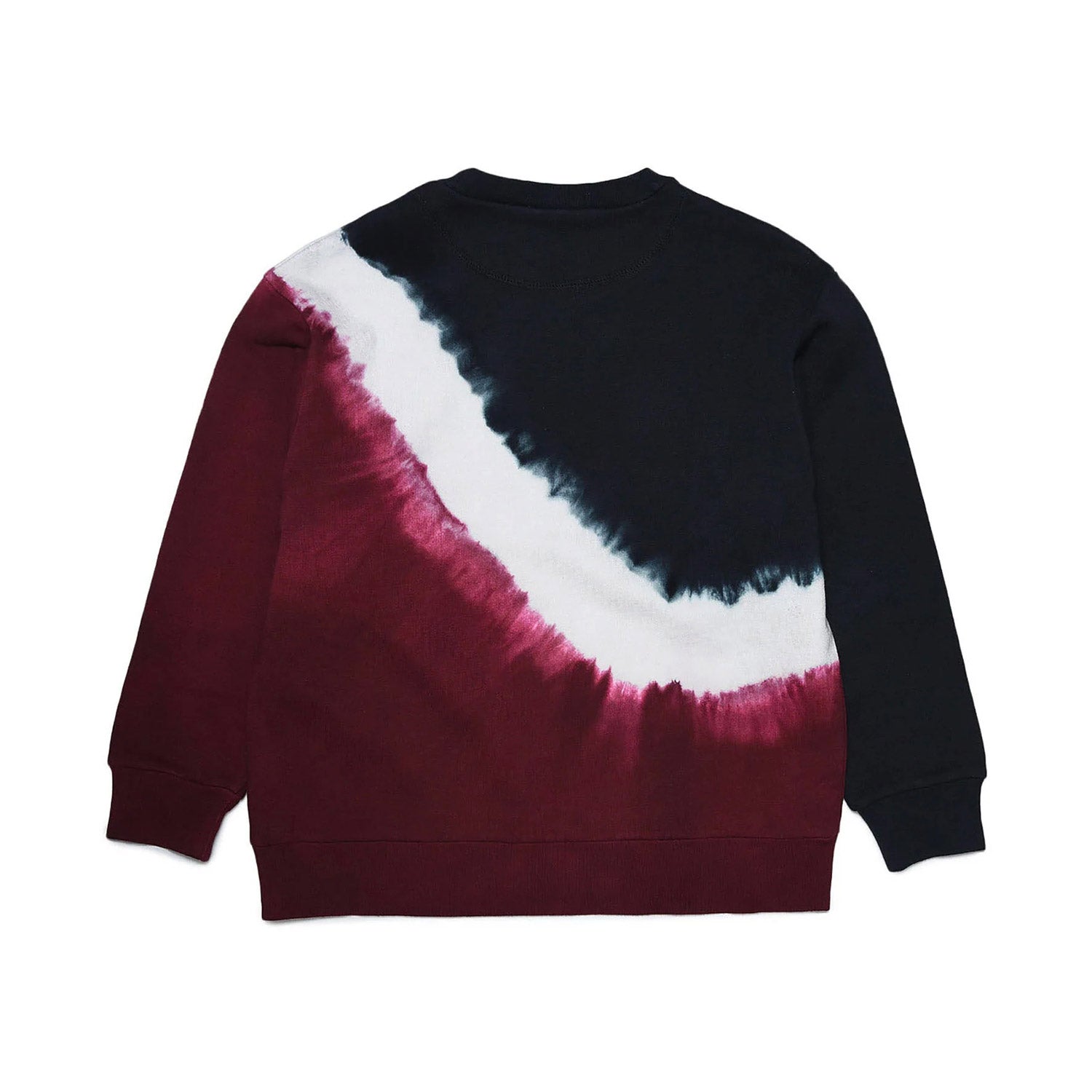FELPA UNISEX BORDEAUX, BIANCA E NERA TIE DYE - annameglio.com abbigliamento moda