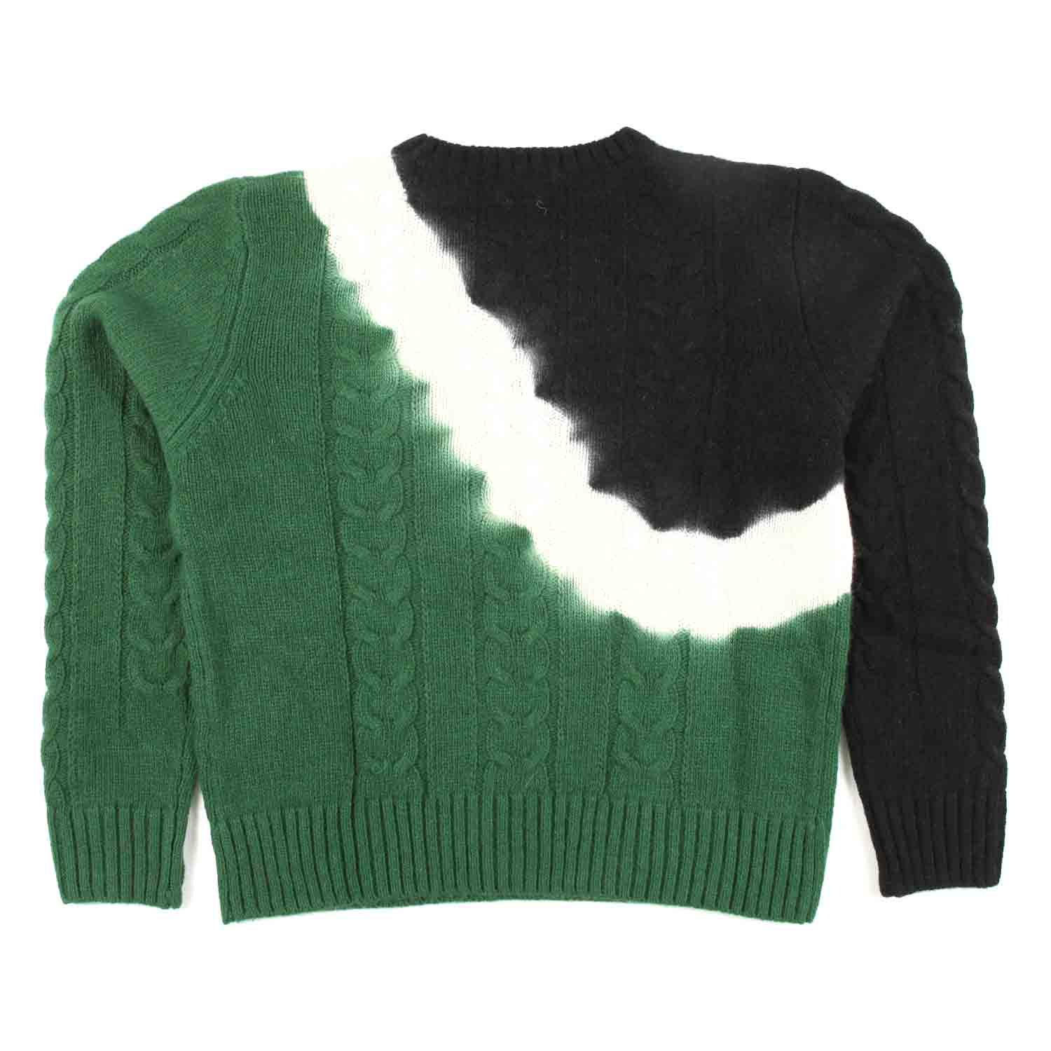 PULLOVER UNISEX VERDE, BIANCA E NERA TIE DYE - annameglio.com abbigliamento moda