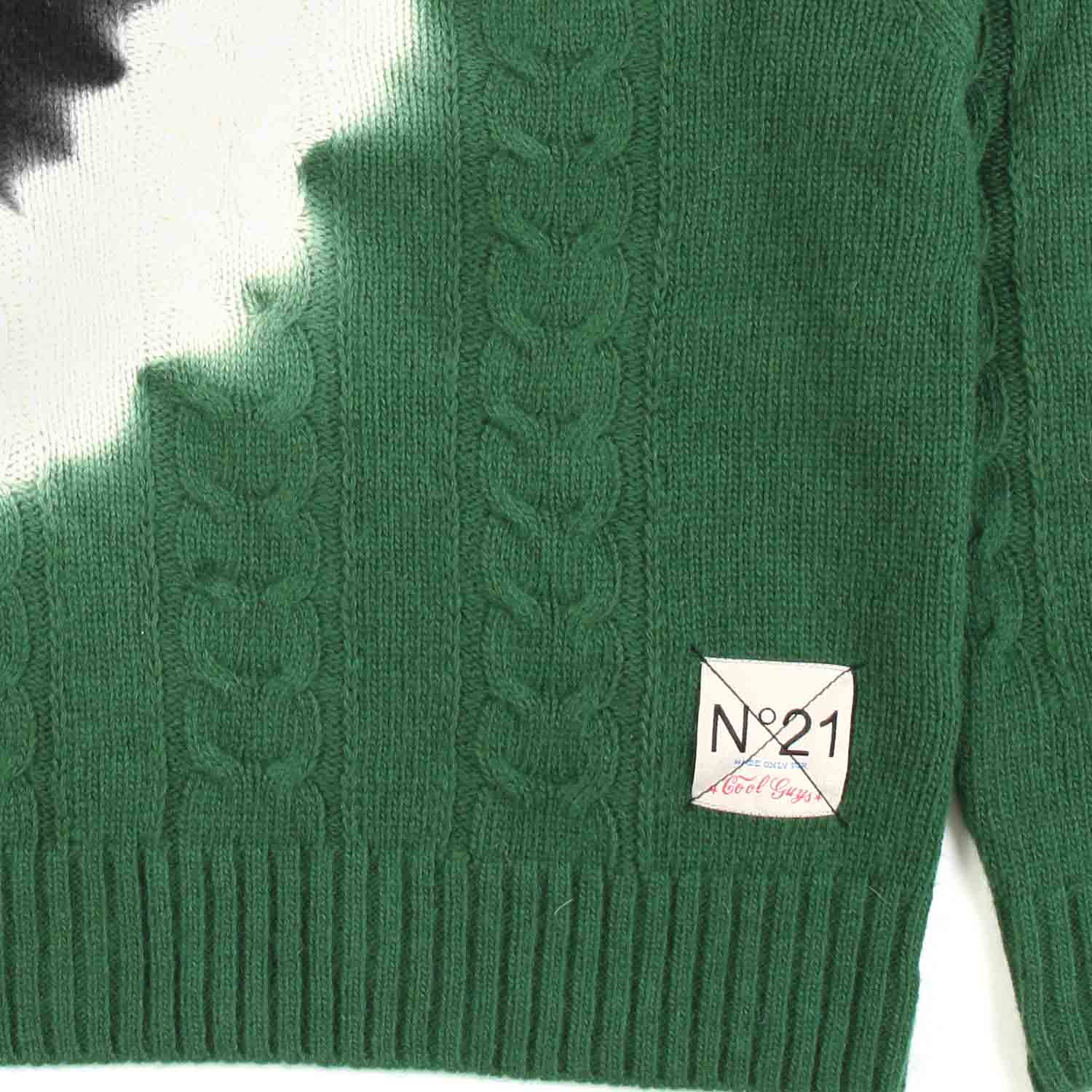 PULLOVER UNISEX VERDE, BIANCA E NERA TIE DYE - annameglio.com abbigliamento moda
