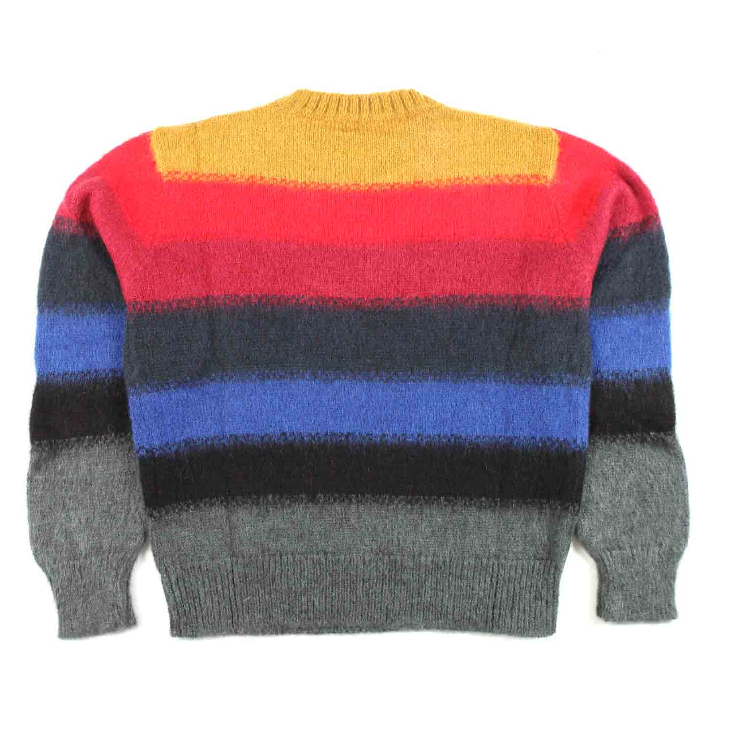 PULLOVER NO-GENDER GRIGIA A STRISCE MULTICOLOR - annameglio.com abbigliamento moda