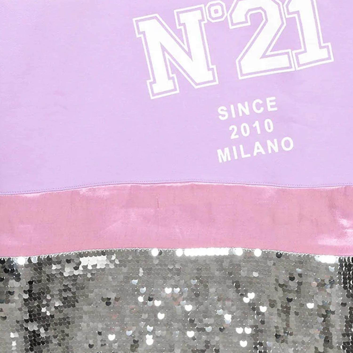 ABITO BORDEAUX E ROSA CON PAILLETTES ARGENTO - annameglio.com abbigliamento moda