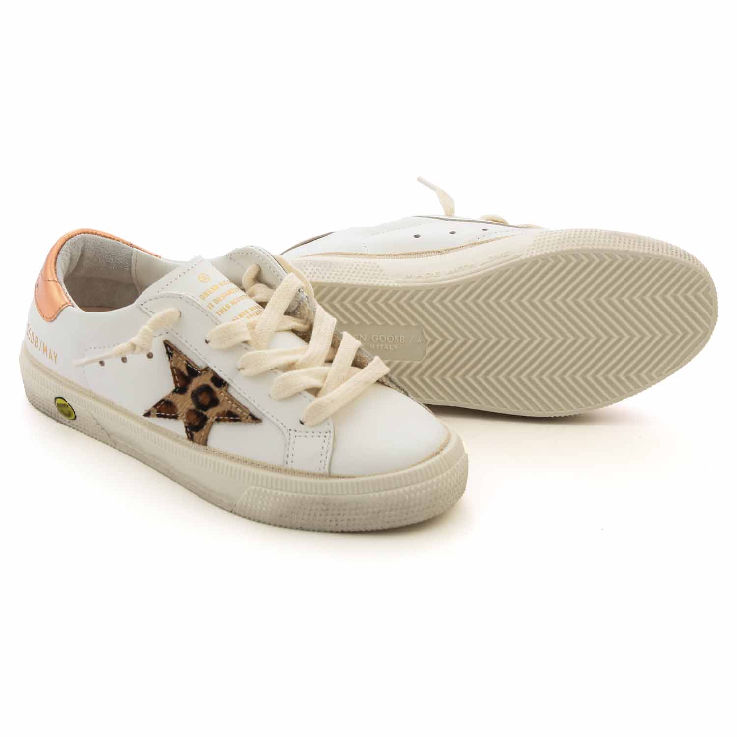 SNEAKER GGDB MAY CON STELLA LEOPARDATA BAMBINA JR - annameglio.com abbigliamento moda