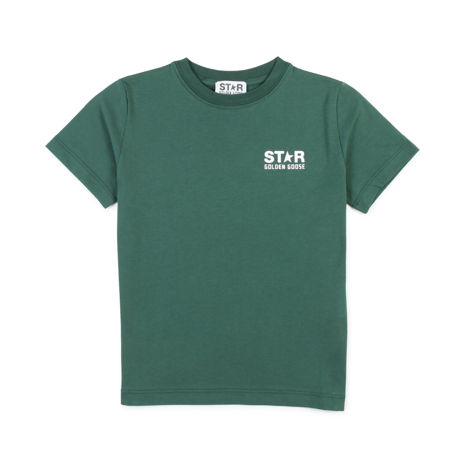 T-SHIRT UNISEX VERDE CON STELLA BIANCA BAMBINO - annameglio.com abbigliamento moda