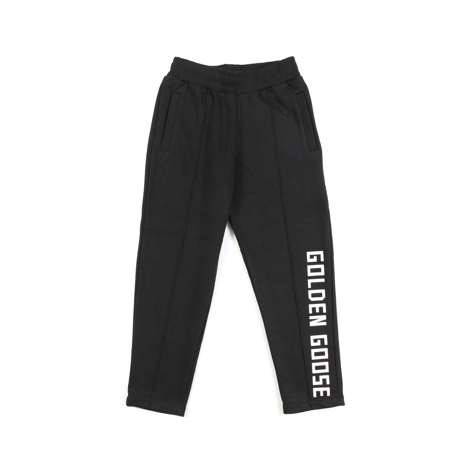 PANTALONE TUTA NERO CON LOGO BIANCO - annameglio.com abbigliamento moda