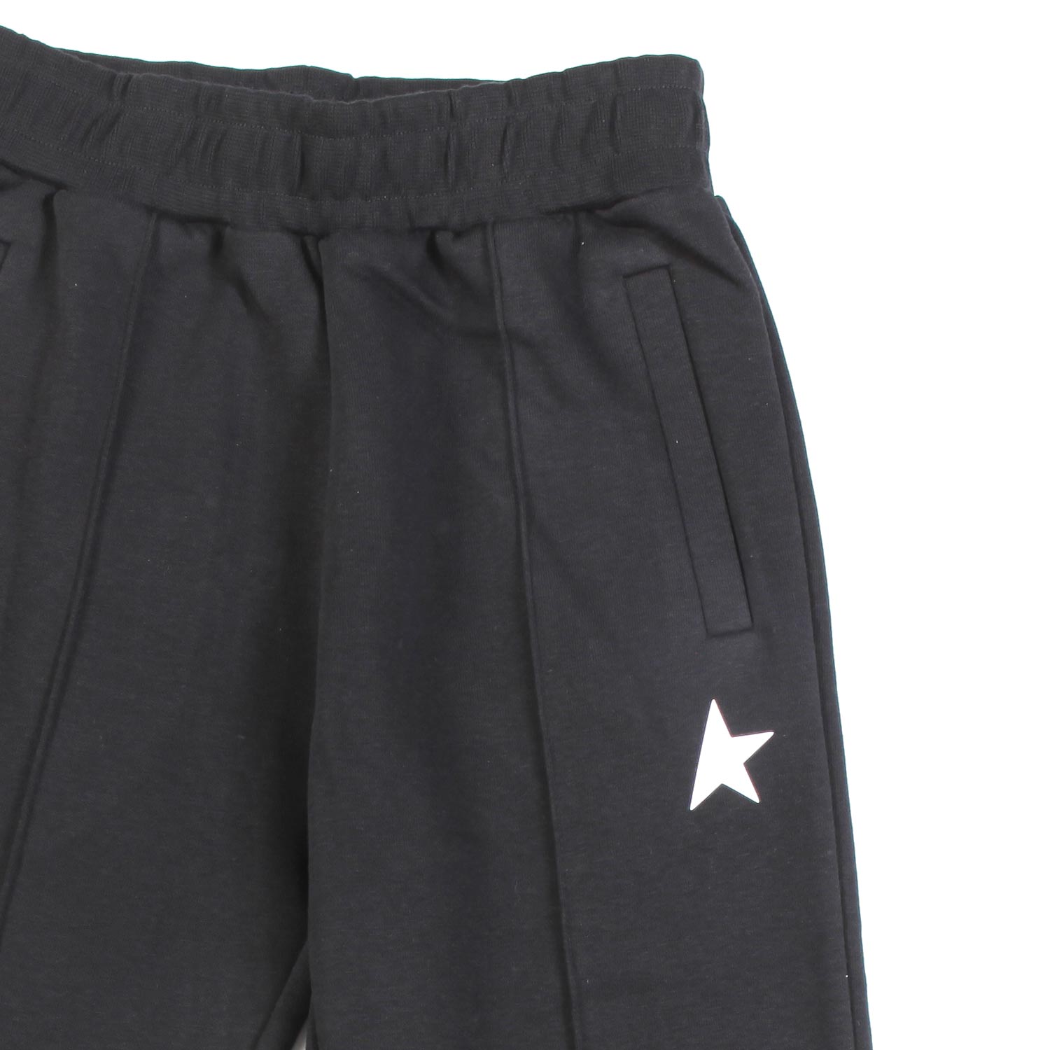 PANTALONE TUTA NERO CON STELLA BIANCA BAMBINA - annameglio.com abbigliamento moda