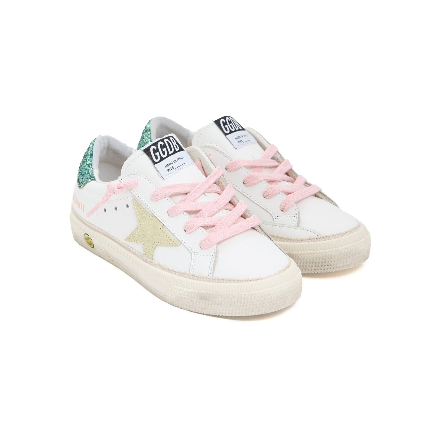 SNEAKER GGDB MAY BIANCA, VERDE E ROSA BAMBINA - annameglio.com abbigliamento moda