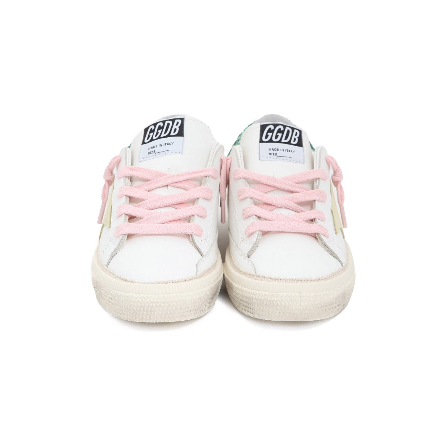 SNEAKER GGDB MAY BIANCA, VERDE E ROSA BAMBINA - annameglio.com abbigliamento moda