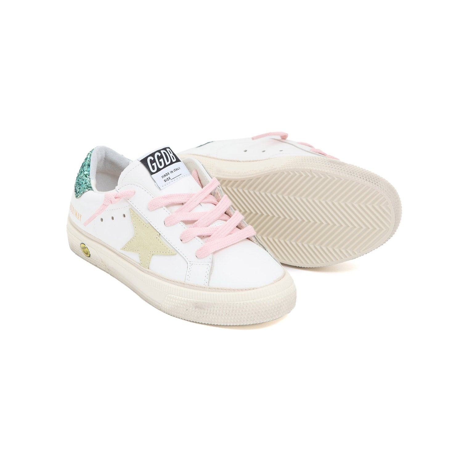 SNEAKER GGDB MAY BIANCA, VERDE E ROSA BAMBINA - annameglio.com abbigliamento moda