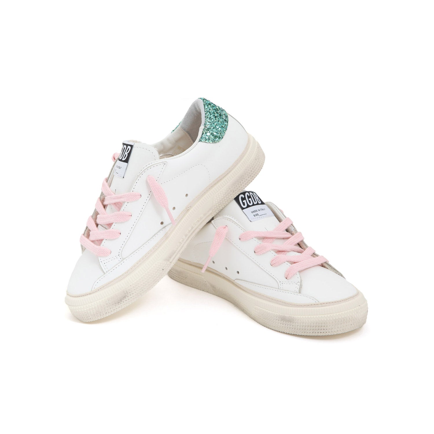 SNEAKER GGDB MAY BIANCA, VERDE E ROSA BAMBINA - annameglio.com abbigliamento moda