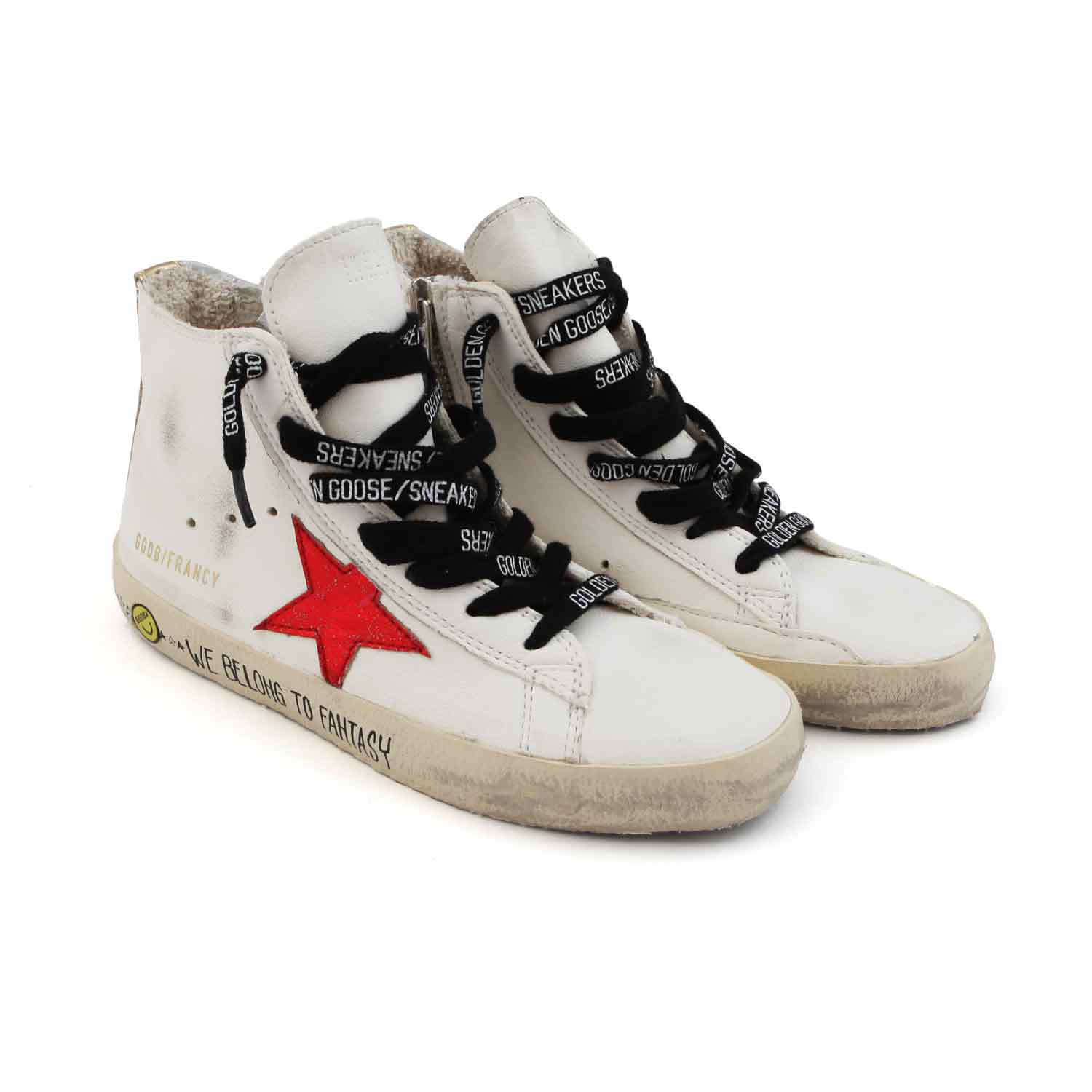 SNEAKER UNISEX FRANCY BIANCA, ROSSA E NERA JUNIOR - annameglio.com abbigliamento moda