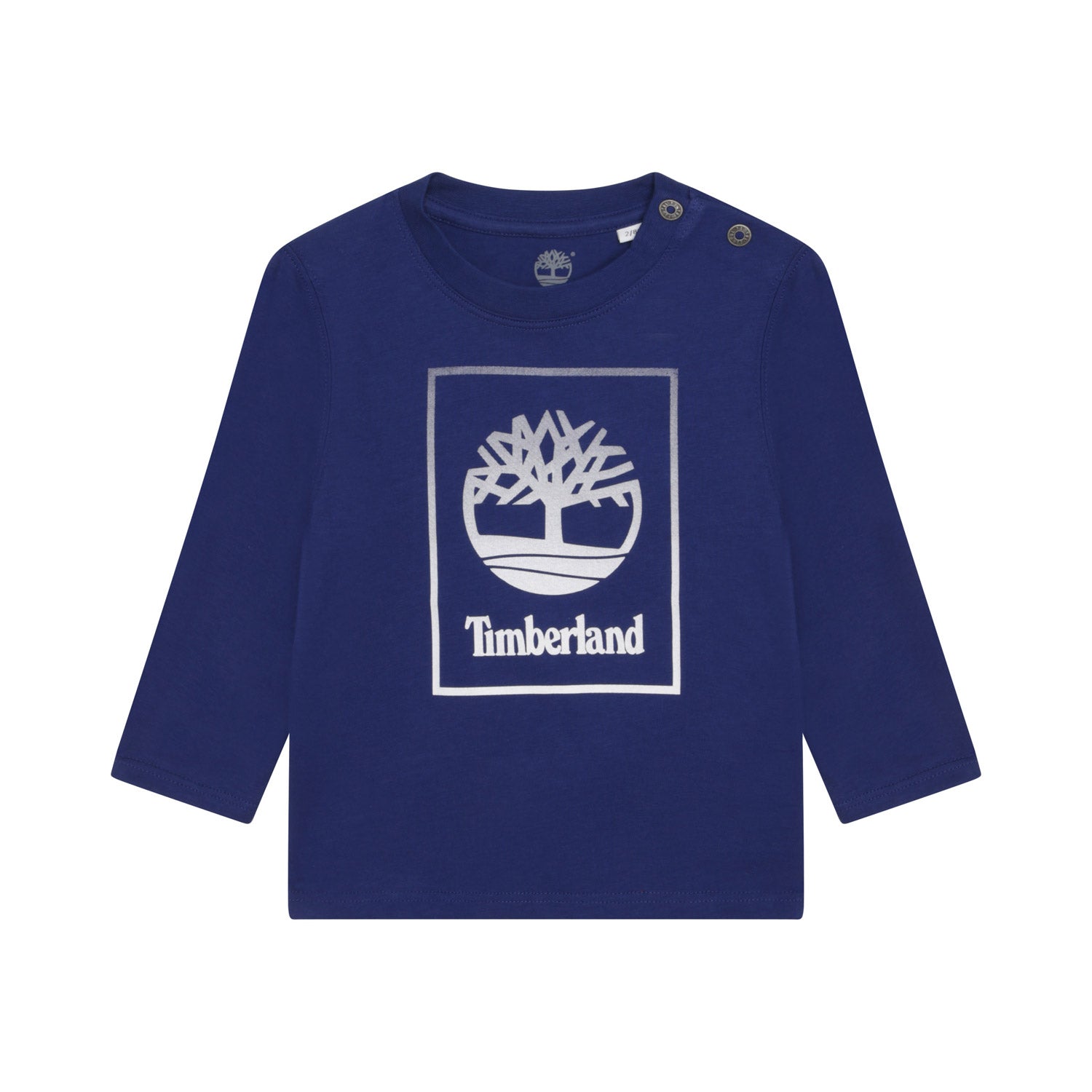 BABY T-SHIRT MANICA LUNGA INDACO CON LOGO SFUMATO - annameglio.com abbigliamento moda