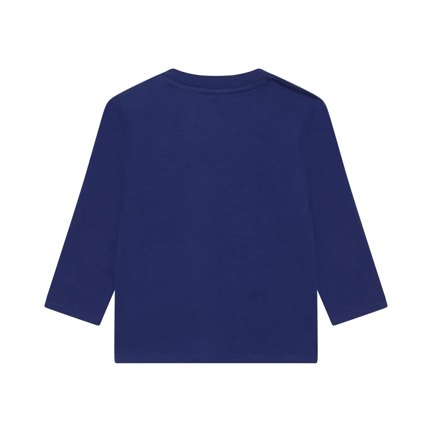 BABY T-SHIRT MANICA LUNGA INDACO CON LOGO SFUMATO - annameglio.com abbigliamento moda