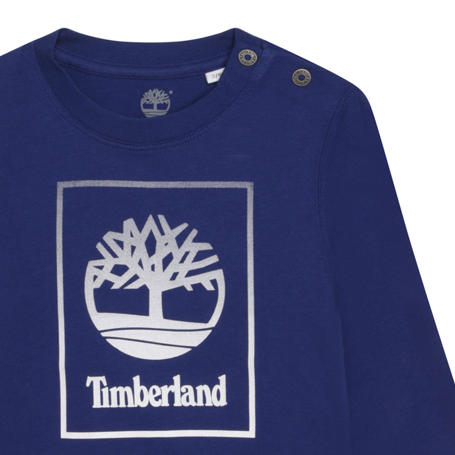 BABY T-SHIRT MANICA LUNGA INDACO CON LOGO SFUMATO - annameglio.com abbigliamento moda