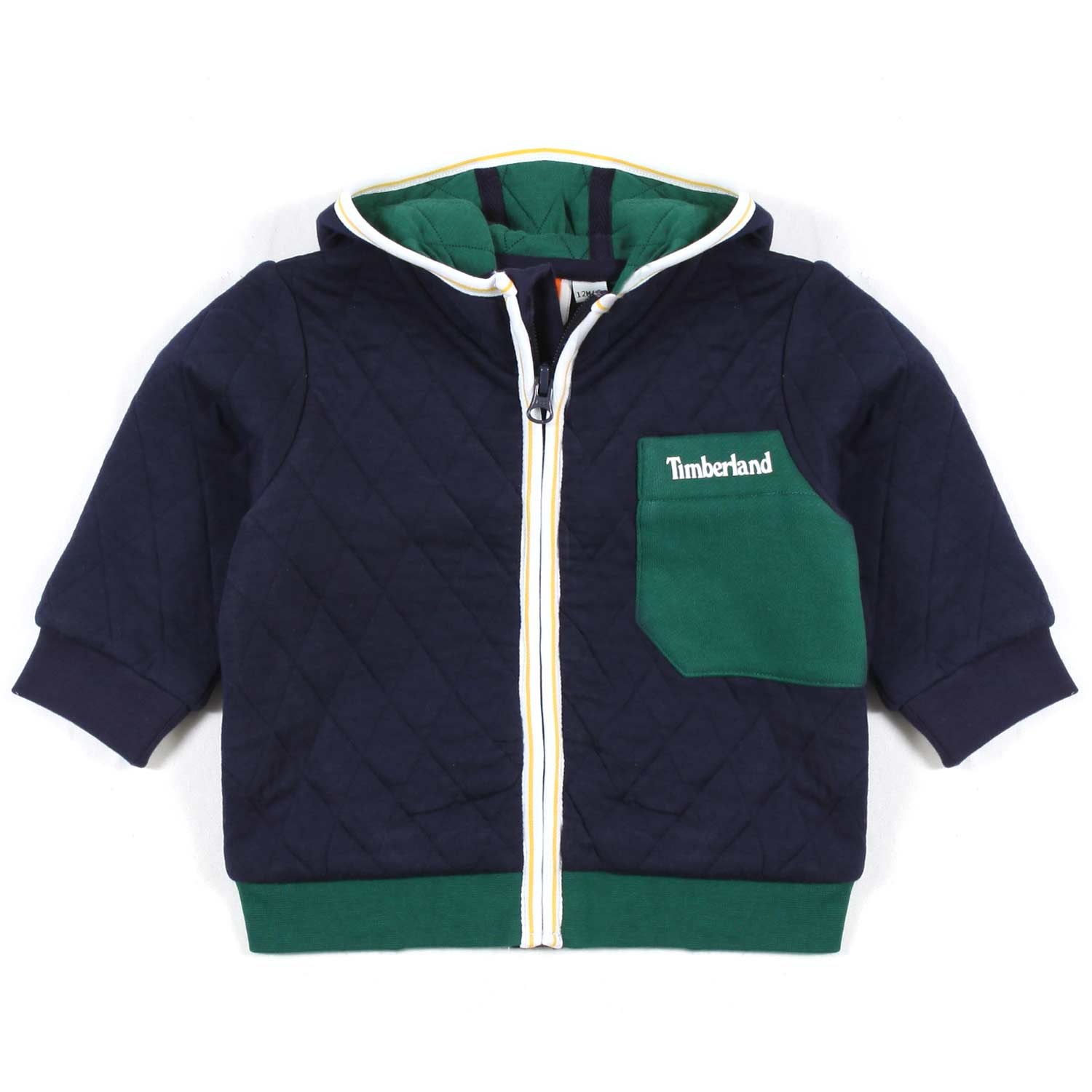 FELPA BABY BLU E VERDE CON CAPPUCCIO - annameglio.com abbigliamento moda