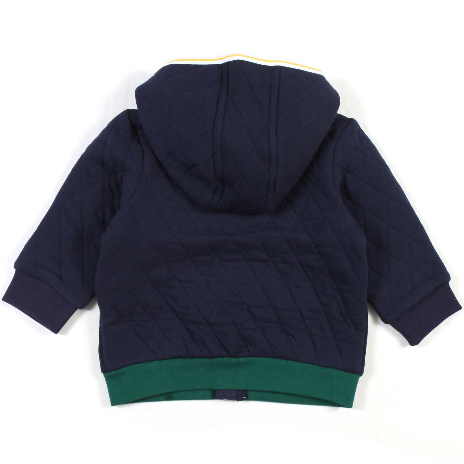 FELPA BABY BLU E VERDE CON CAPPUCCIO - annameglio.com abbigliamento moda