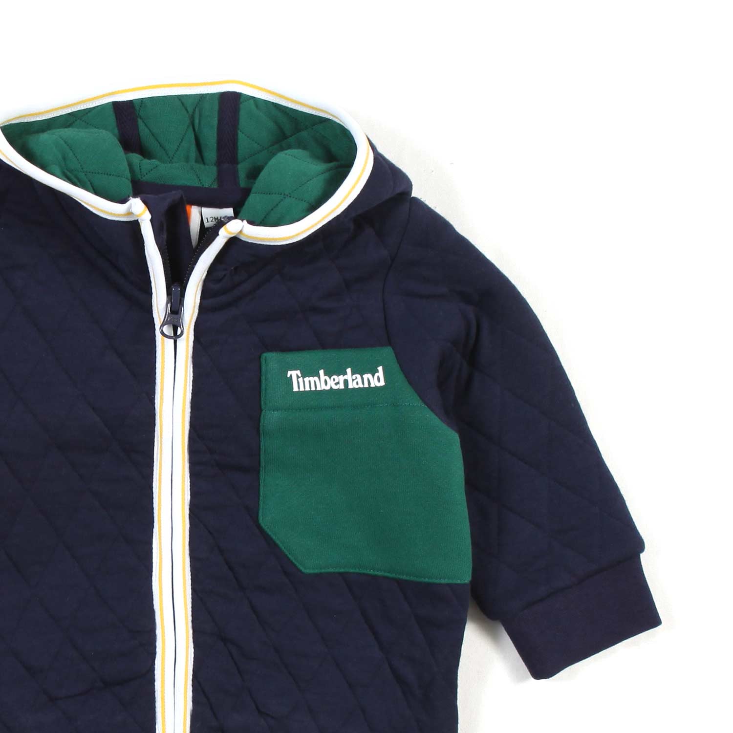 FELPA BABY BLU E VERDE CON CAPPUCCIO - annameglio.com abbigliamento moda