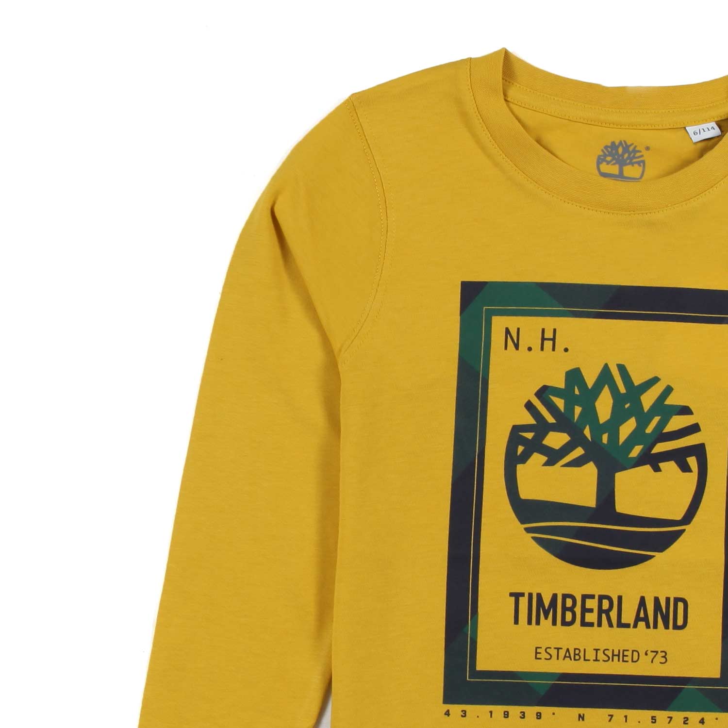 T-SHIRT MANICA LUNGA GIALLO OCRA CON MAXI LOGO - annameglio.com abbigliamento moda