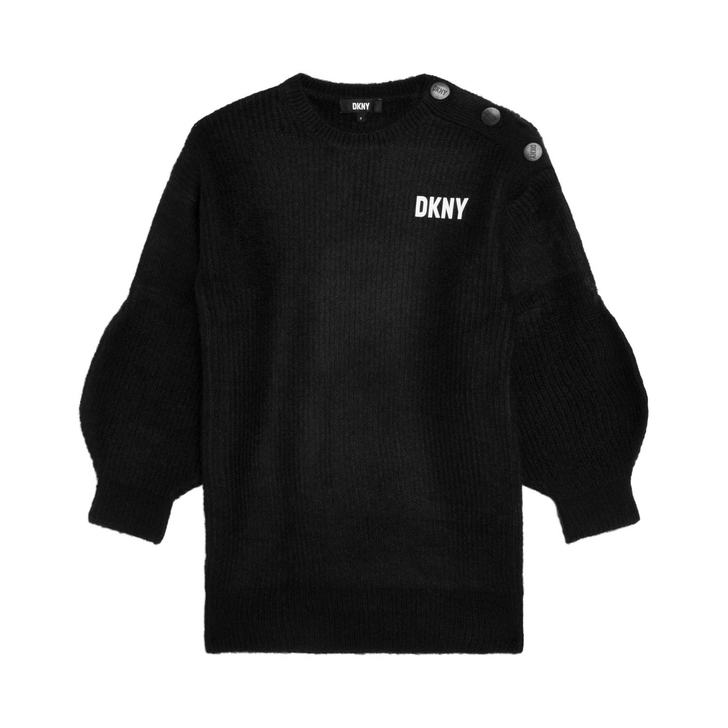 VESTITO MAXI-MAGLIA NERO BAMBINA E TEEN - annameglio.com abbigliamento moda