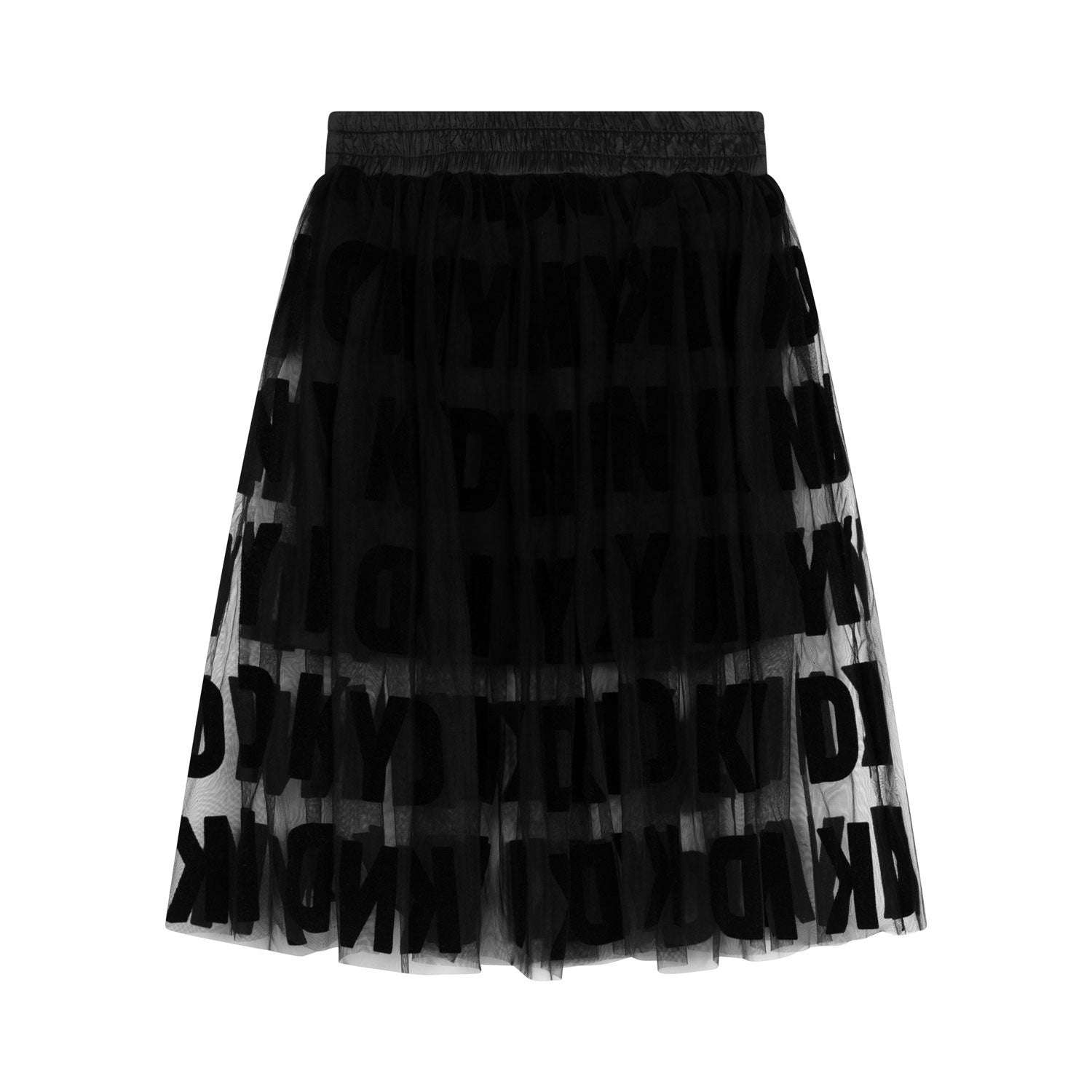 GONNA NERA IN TULLE FLOCCATO BAMBINA E TEEN - annameglio.com abbigliamento moda