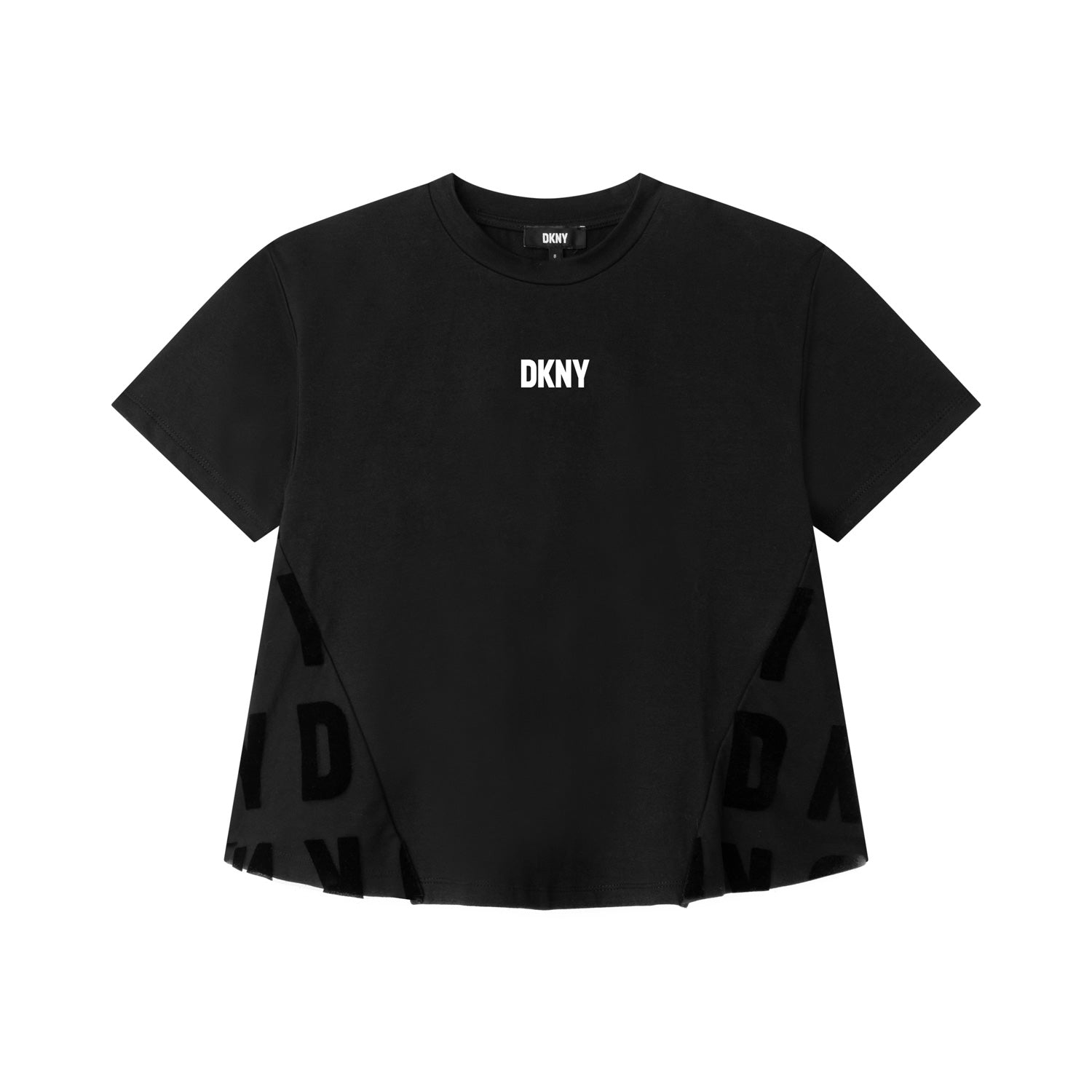 T-SHIRT NERA IN COTONE E TULLE BAMBINA E TEEN - annameglio.com abbigliamento moda