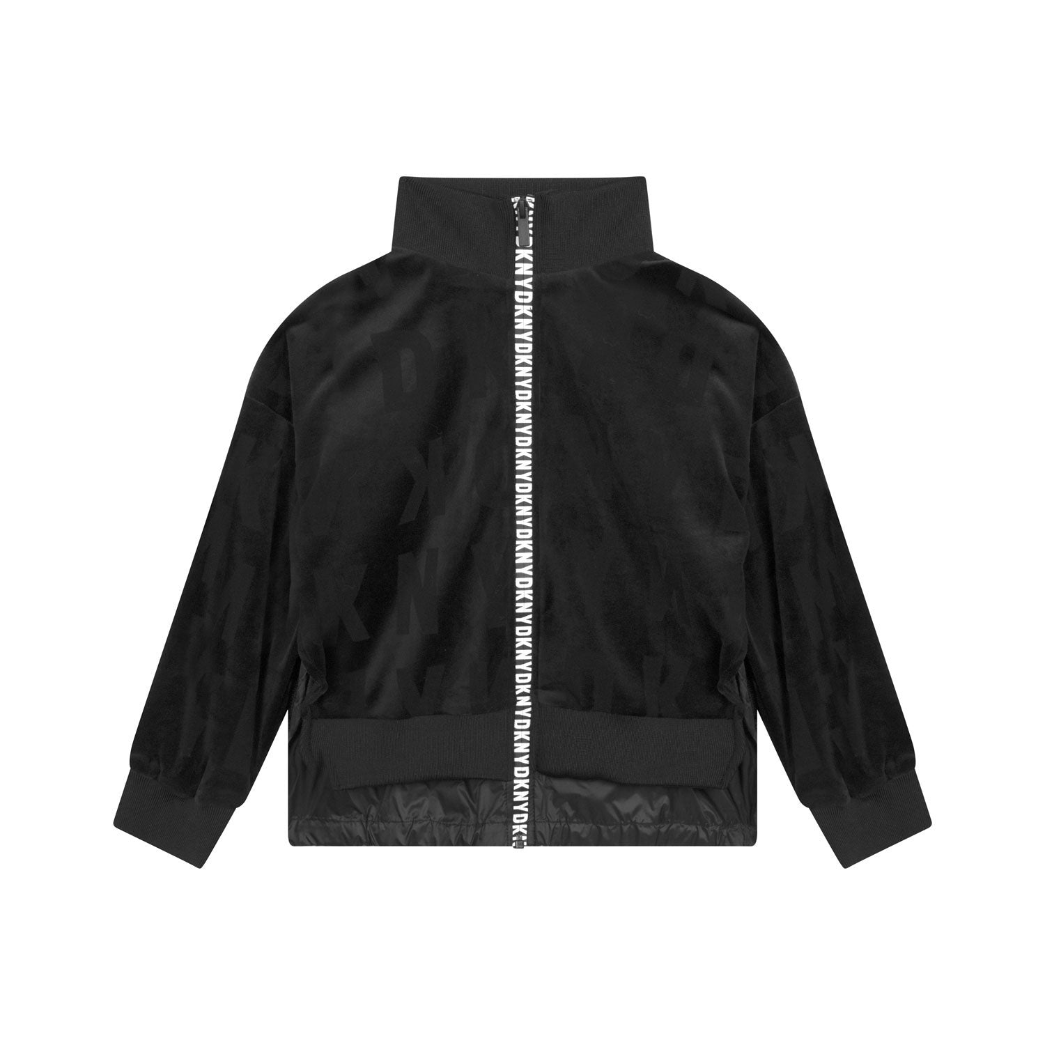 GIACCA NERA BIMATERIALE BAMBINA E TEENAGER - annameglio.com abbigliamento moda