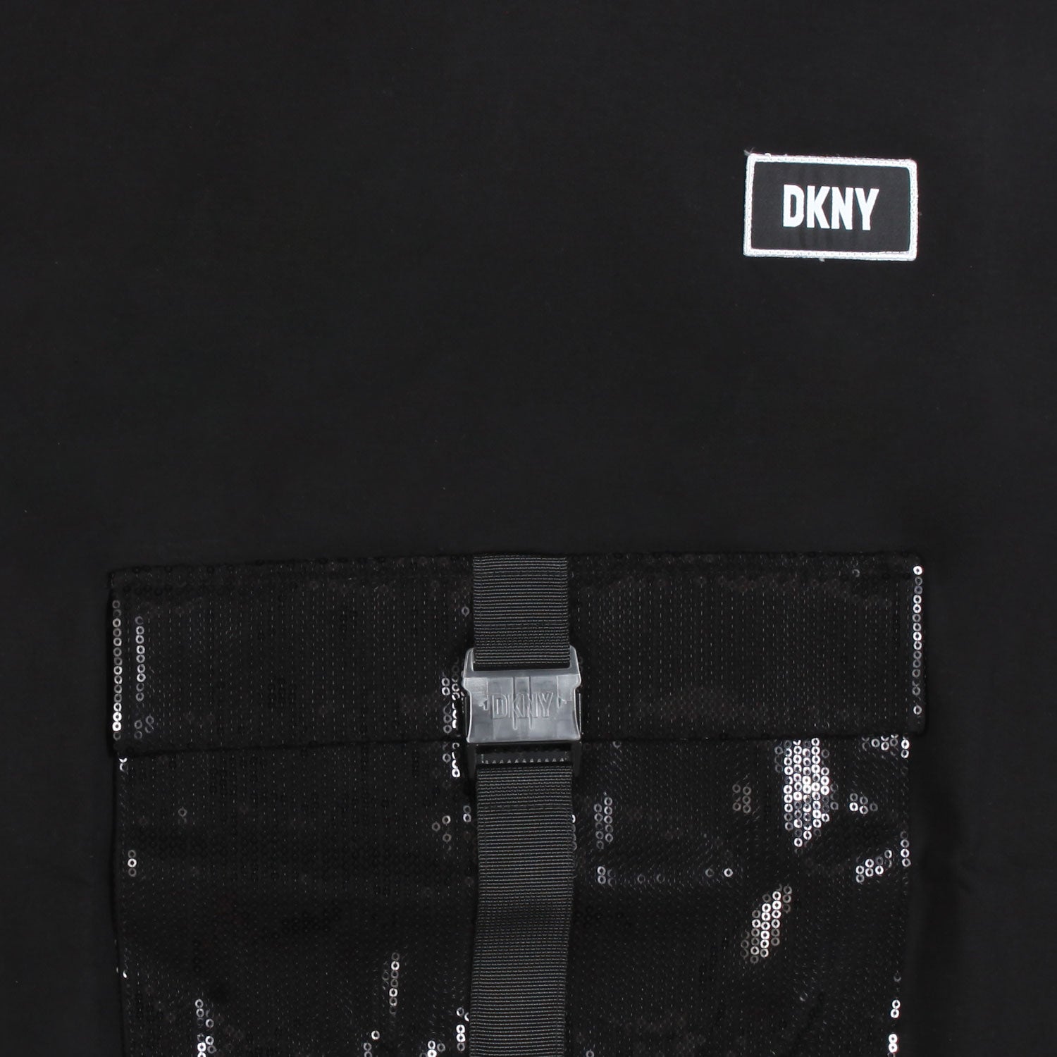 FELPA NERA CON CAPPUCCIO E TASCA PAILLETTES - annameglio.com abbigliamento moda