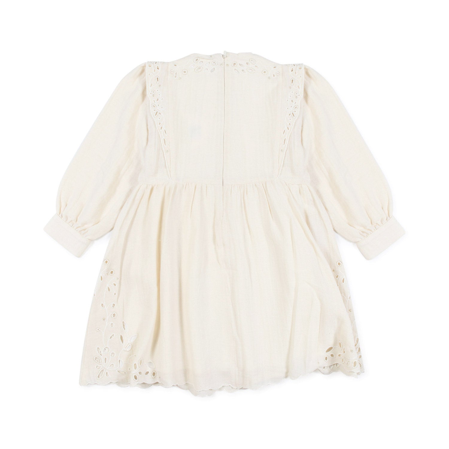 VESTITO SANGALLO BEIGE CHIARO BAMBINA - annameglio.com abbigliamento moda