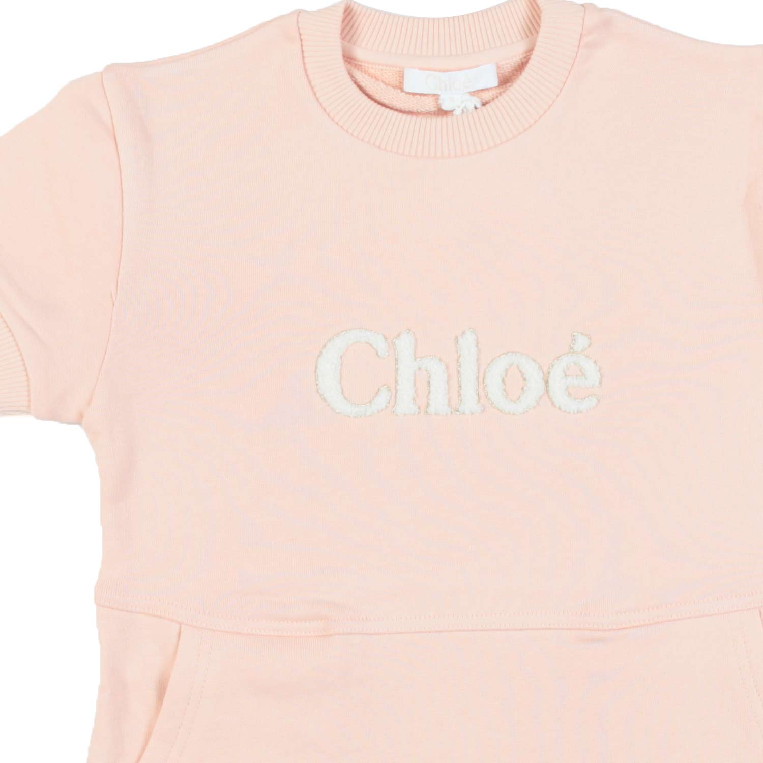 ABITO IN FELPA ROSA CARNE BAMBINA - annameglio.com abbigliamento moda