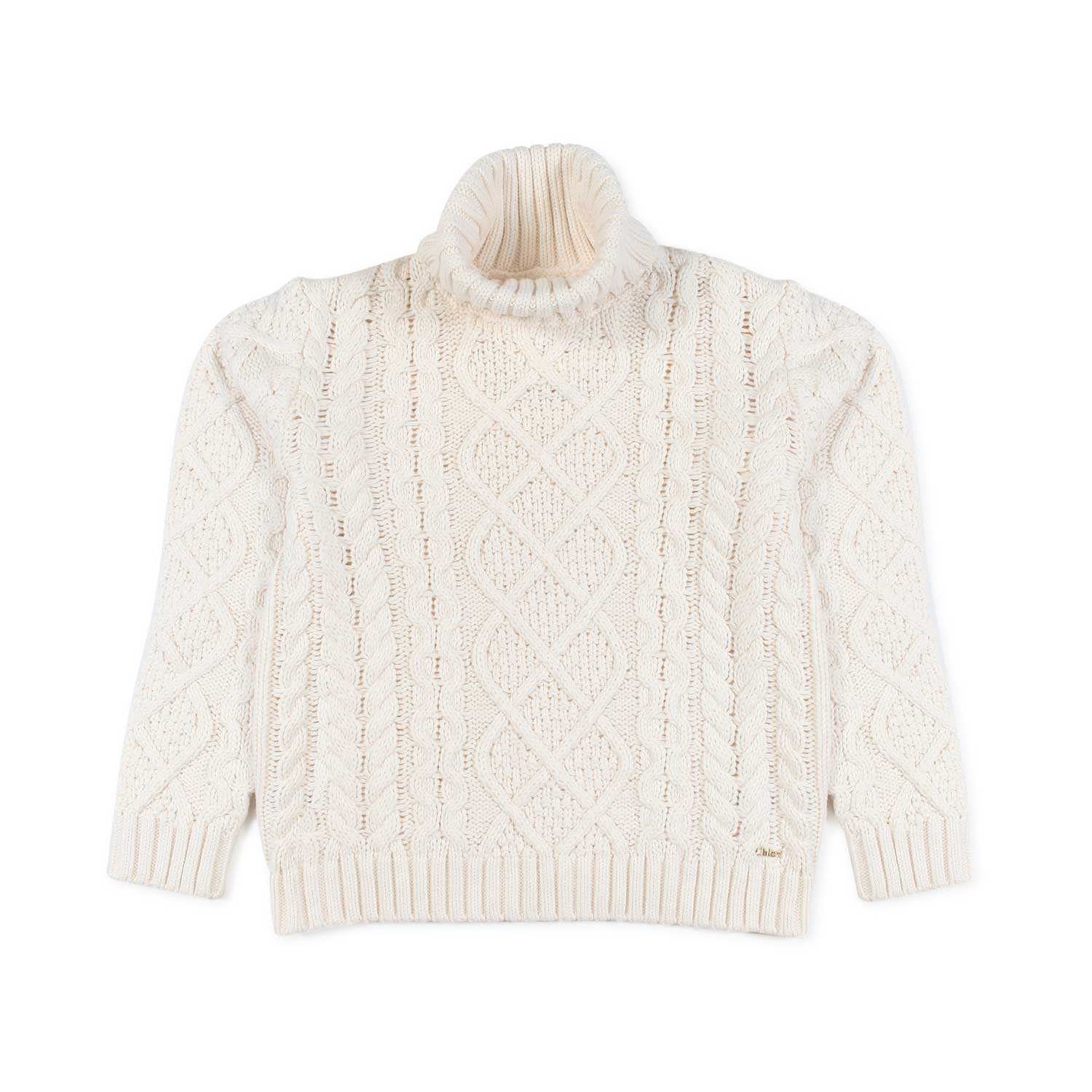 MAGLIONE DOLCEVITA BEIGE CHIARO BAMBINA E TEENAGER - annameglio.com abbigliamento moda