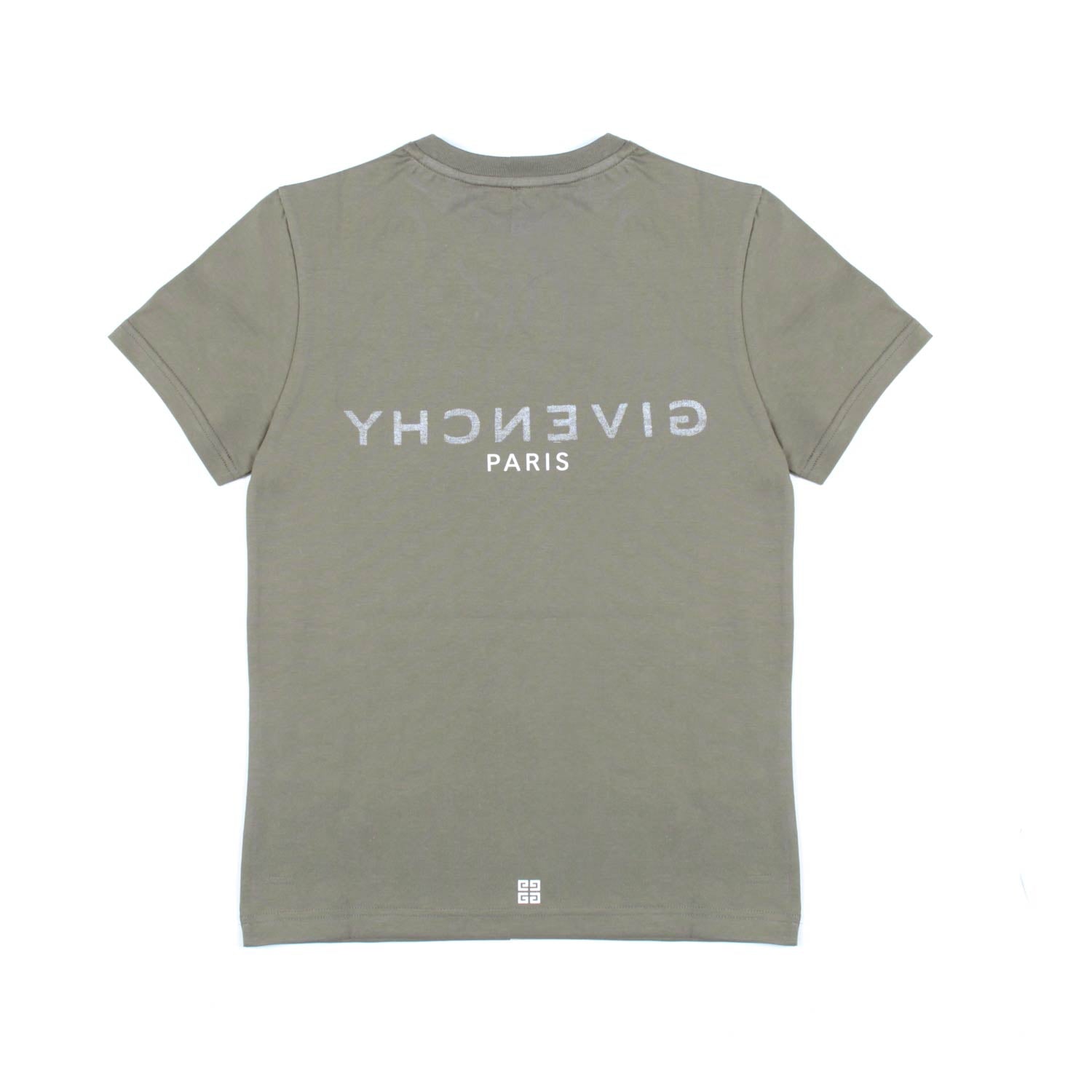 T-SHIRT VERDE MILITARE CON LOGHI BAMBINA TEEN - annameglio.com abbigliamento moda