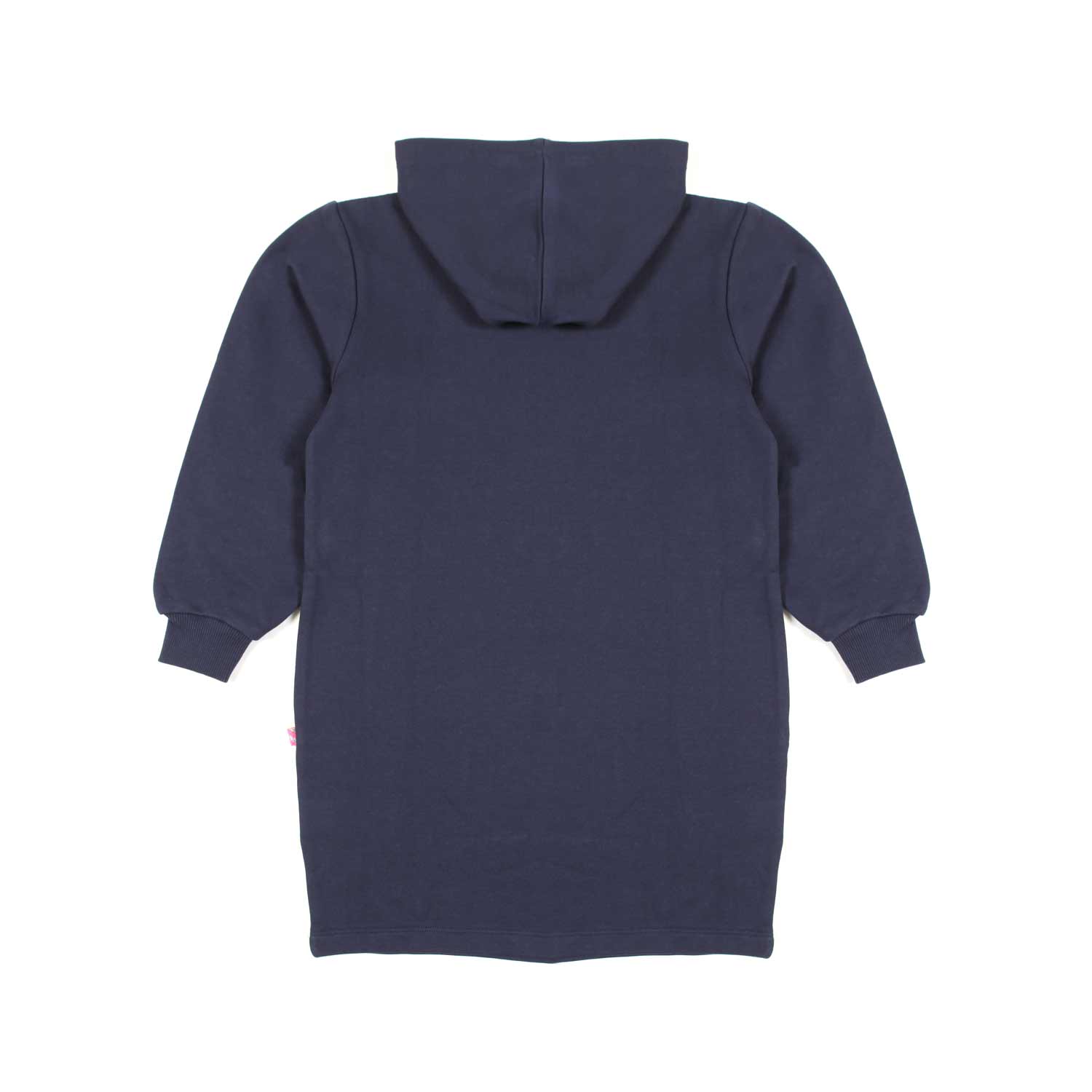 ABITO MAXI-FELPA BLU SCURO CON CUORE PAILLETTES - annameglio.com abbigliamento moda