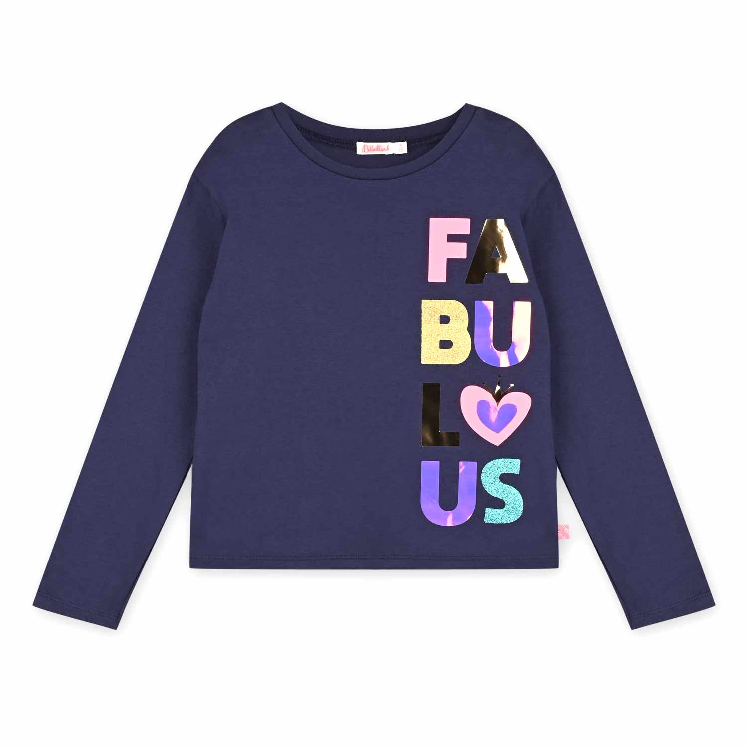 T-SHIRT MANICA LUNGA BLU E MULTICOLOR BAMBINA - annameglio.com abbigliamento moda