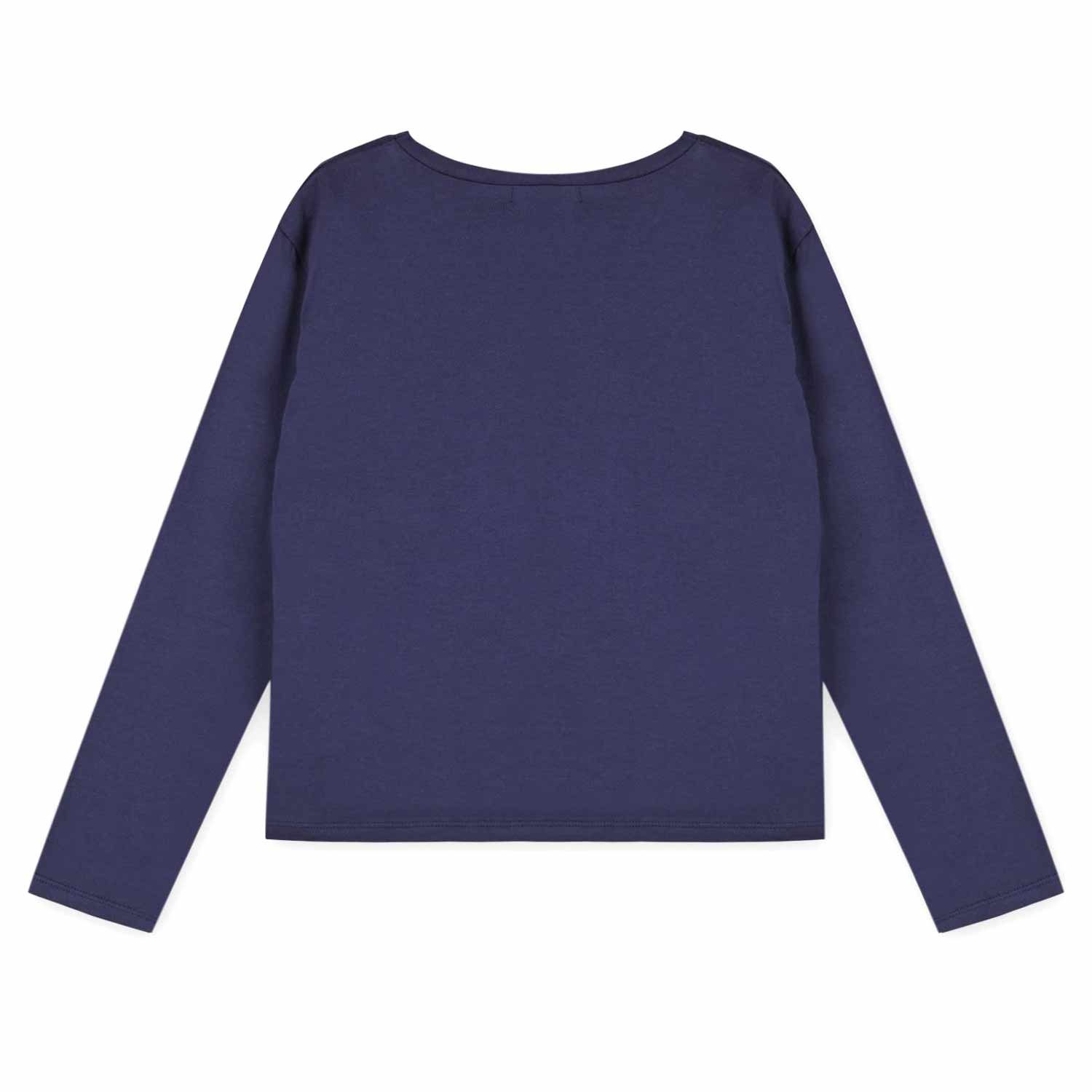 T-SHIRT MANICA LUNGA BLU E MULTICOLOR BAMBINA - annameglio.com abbigliamento moda