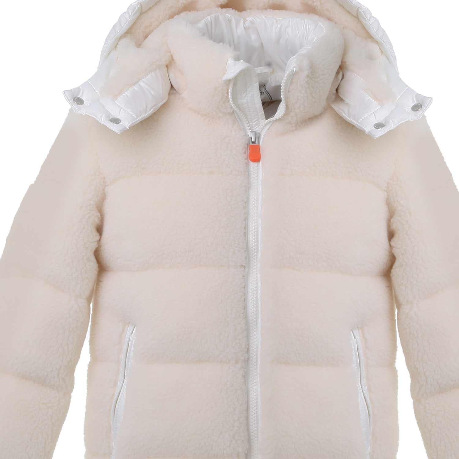 GIUBBOTTO RIDGE BIANCO IN ECO TEDDY E NYLON - annameglio.com abbigliamento moda