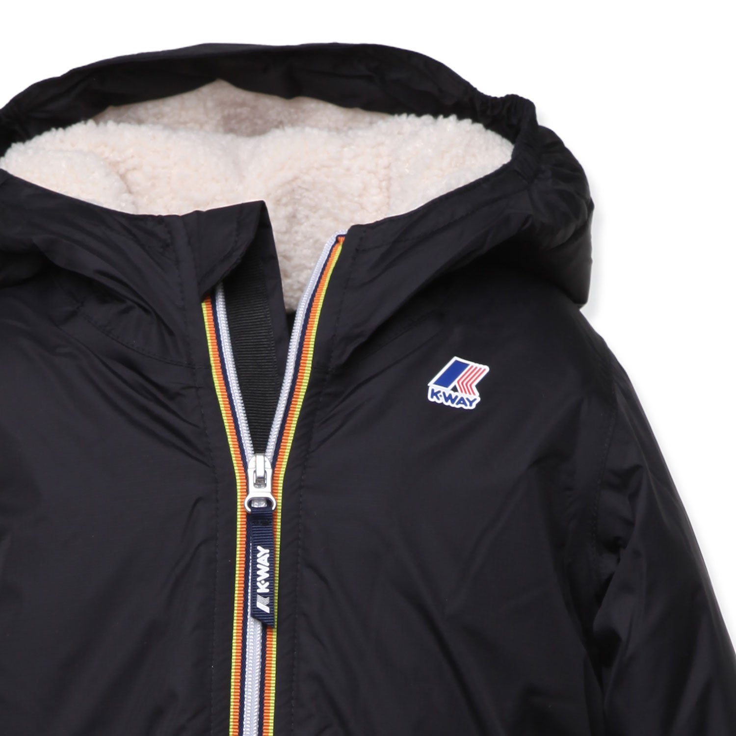 GIACCA CLAUDINE ORSETTO UNISEX NERA E ECRU - annameglio.com abbigliamento moda