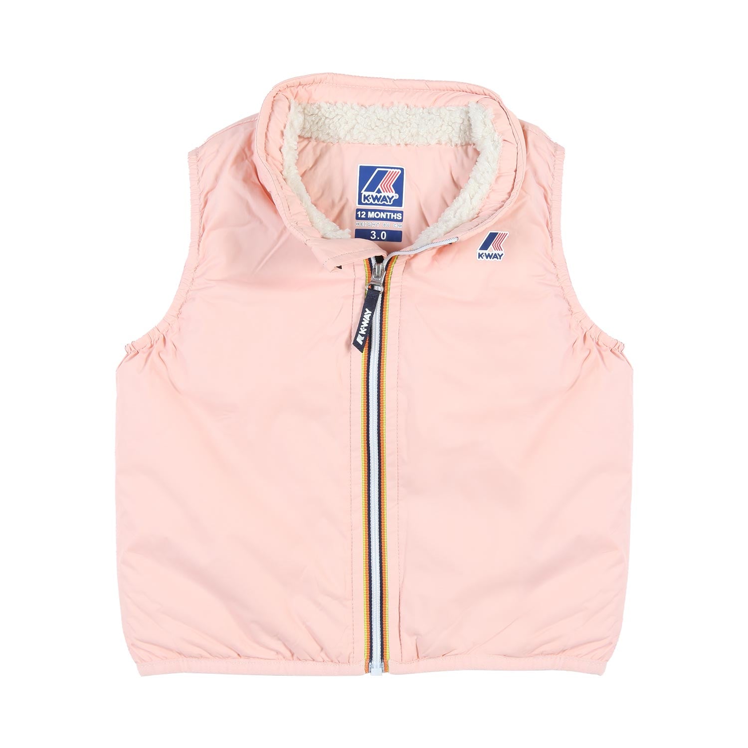 GILET ROULAND ORSETTO ROSA E ECRU BIMBA - annameglio.com abbigliamento moda