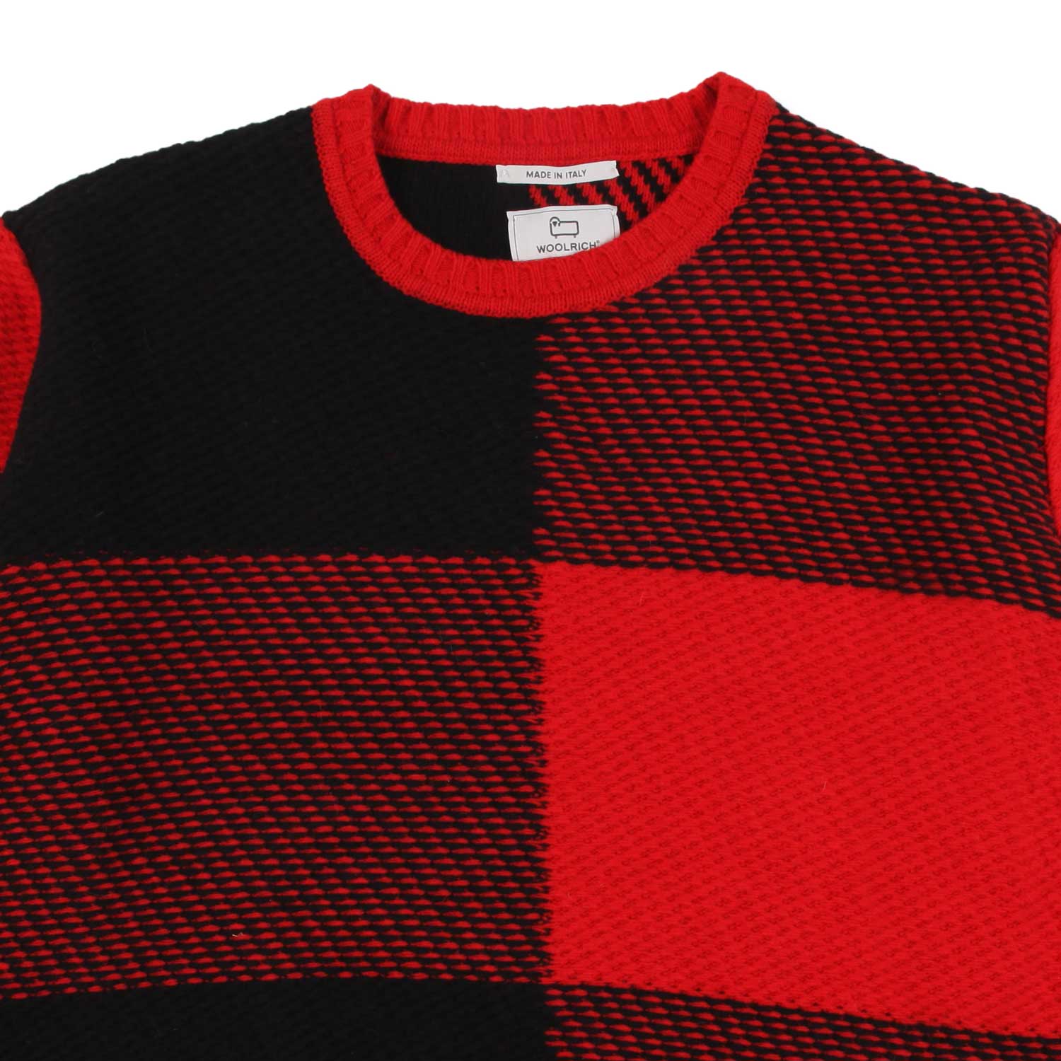 MAGLIONE CHECK ROSSO E NERO UNISEX - annameglio.com abbigliamento moda