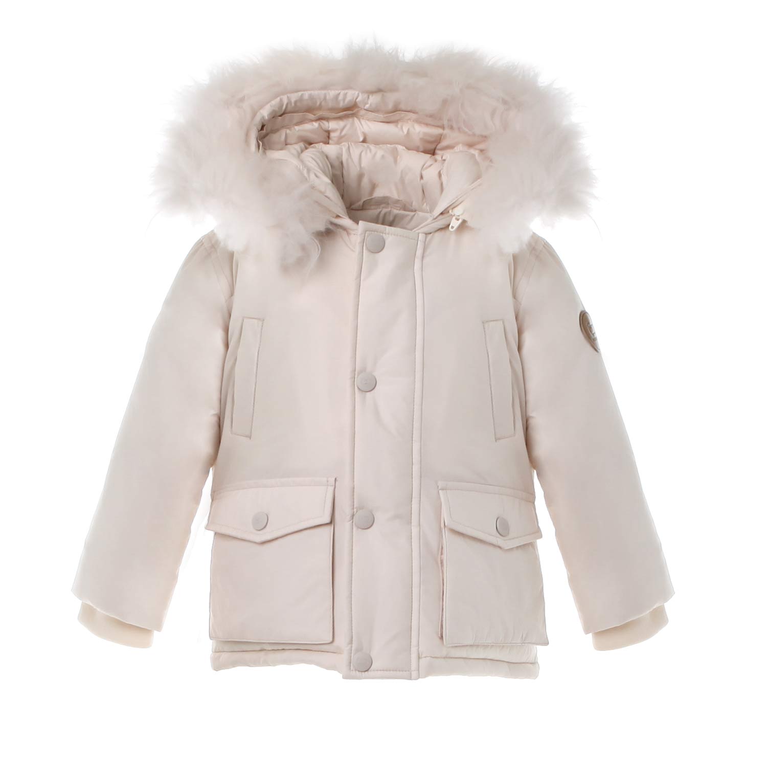 GIUBBOTTO MY FIRST PARKA MILKY CREAM BIMBO E BIMBA - annameglio.com abbigliamento moda