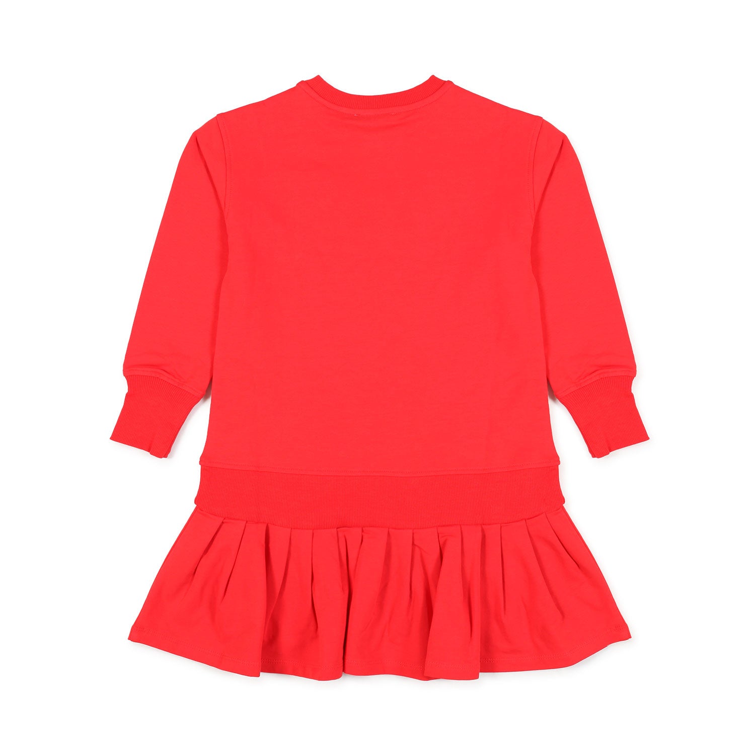 ABITO ROSSO IN FELPA TEDDY PATCH BAMBINA - annameglio.com abbigliamento moda