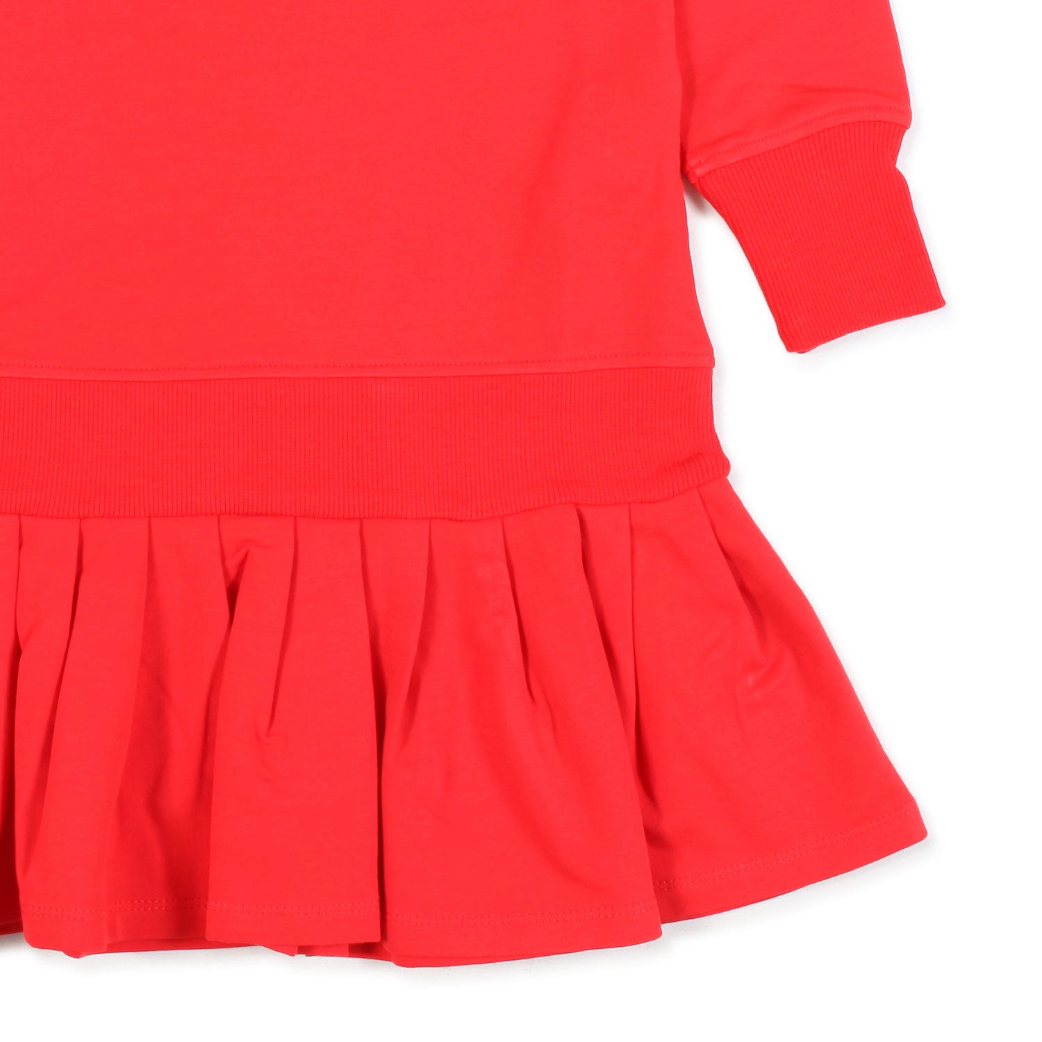 ABITO ROSSO IN FELPA TEDDY PATCH BAMBINA - annameglio.com abbigliamento moda