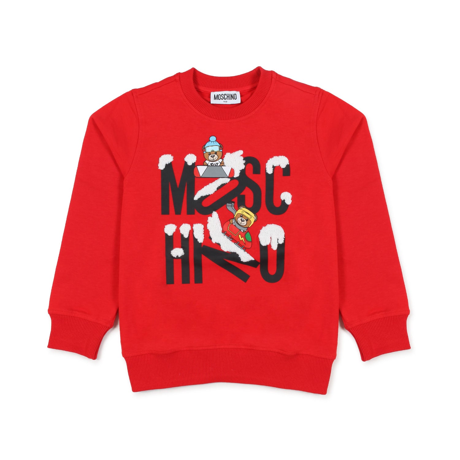 FELPA ROSSA CON LOGO INNEVATO BAMBINO - annameglio.com abbigliamento moda