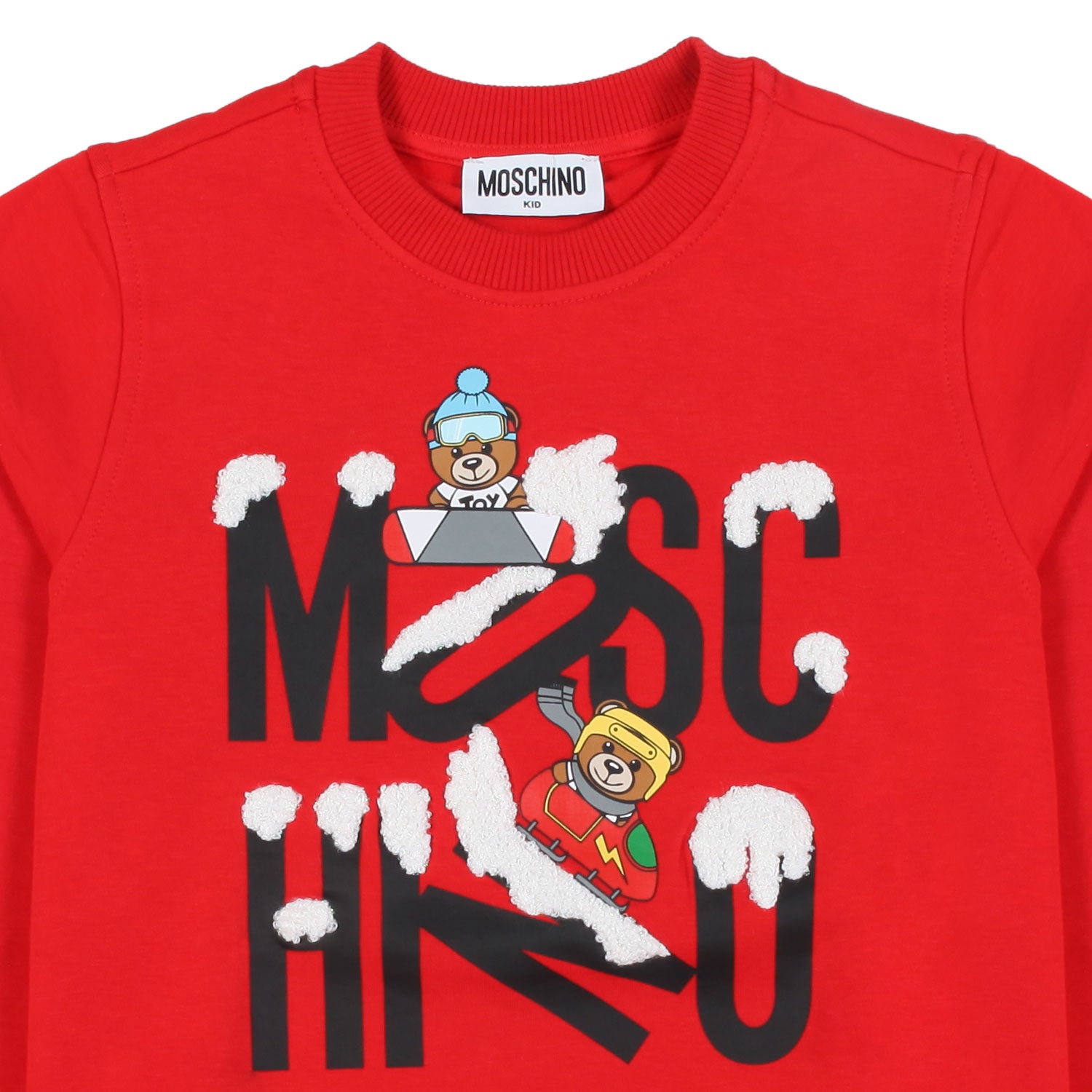 FELPA ROSSA CON LOGO INNEVATO BAMBINO - annameglio.com abbigliamento moda