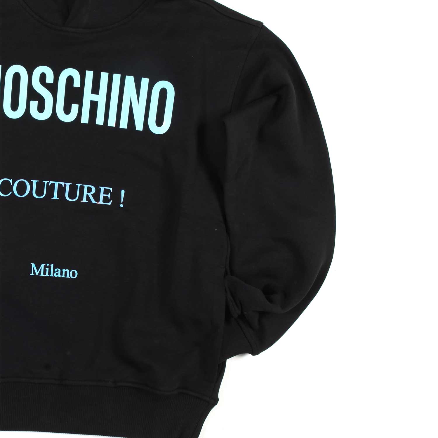 FELPA HOODIE NERA E TURCHESE BAMBINA E TEEN - annameglio.com abbigliamento moda