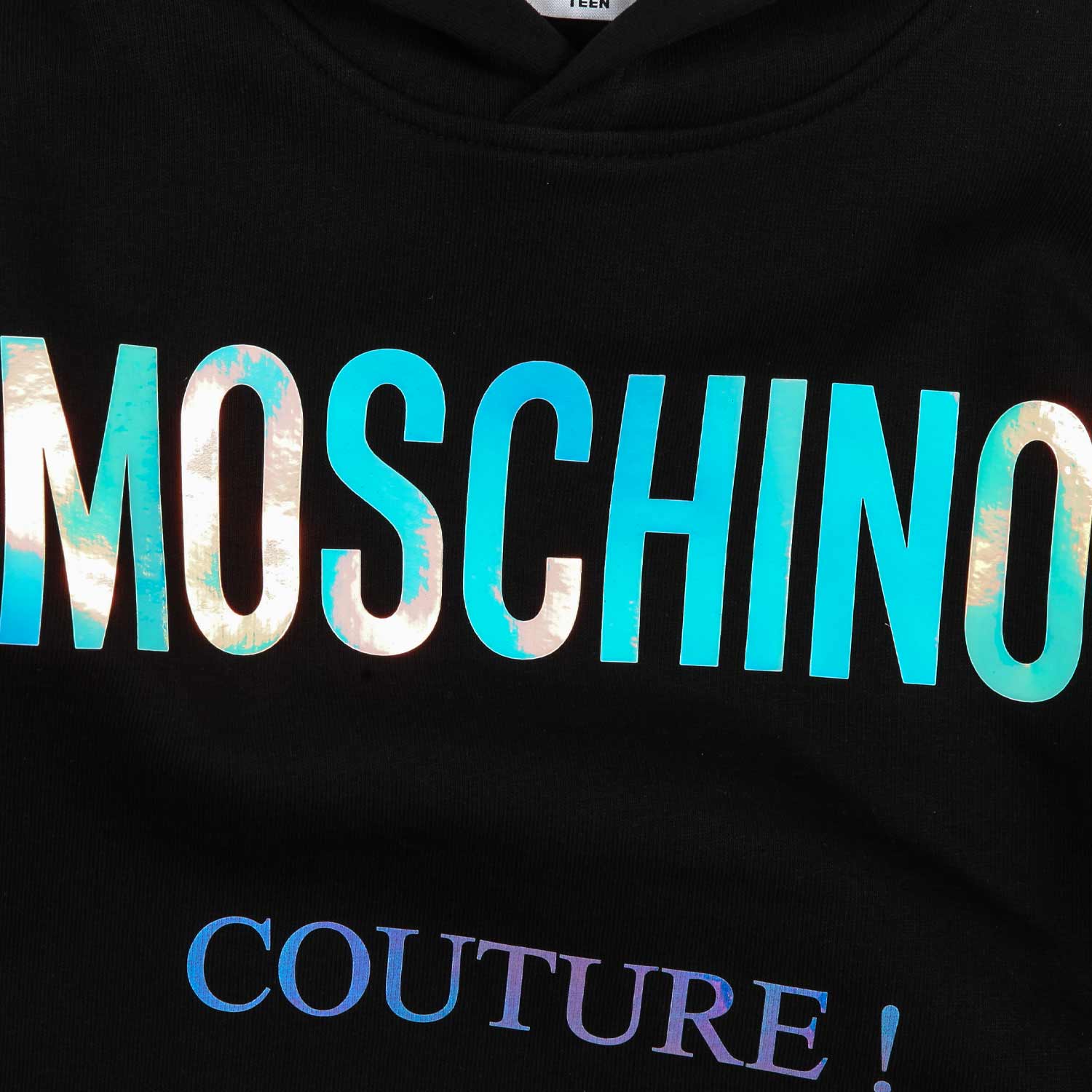 FELPA HOODIE NERA E TURCHESE BAMBINA E TEEN - annameglio.com abbigliamento moda